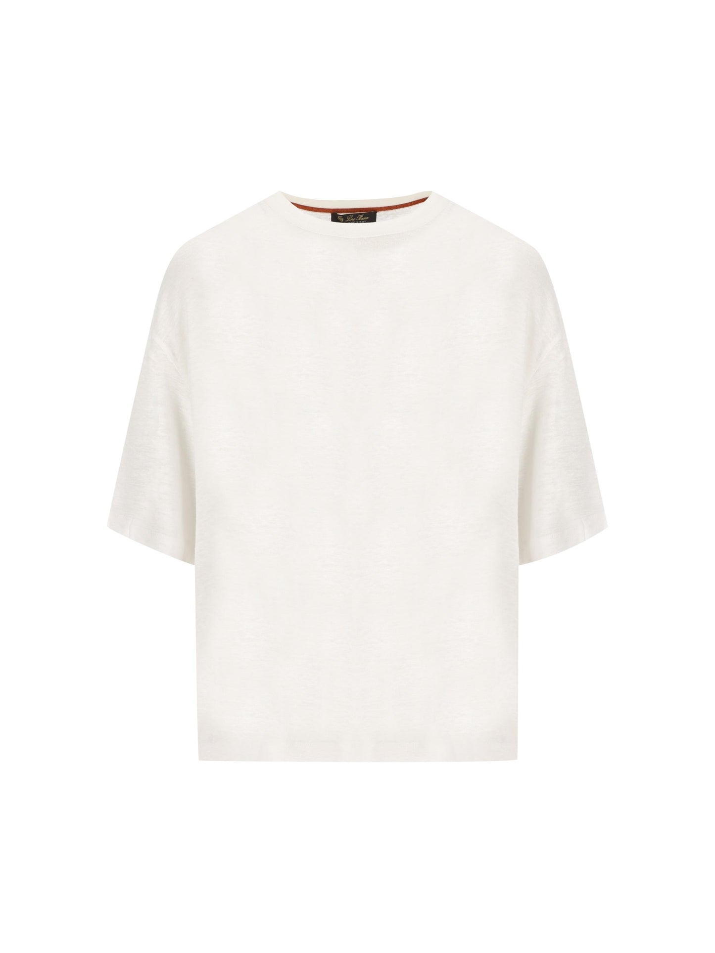 T-Shirt realizzata in lino. FAM8654 1000 LORO PIANA 