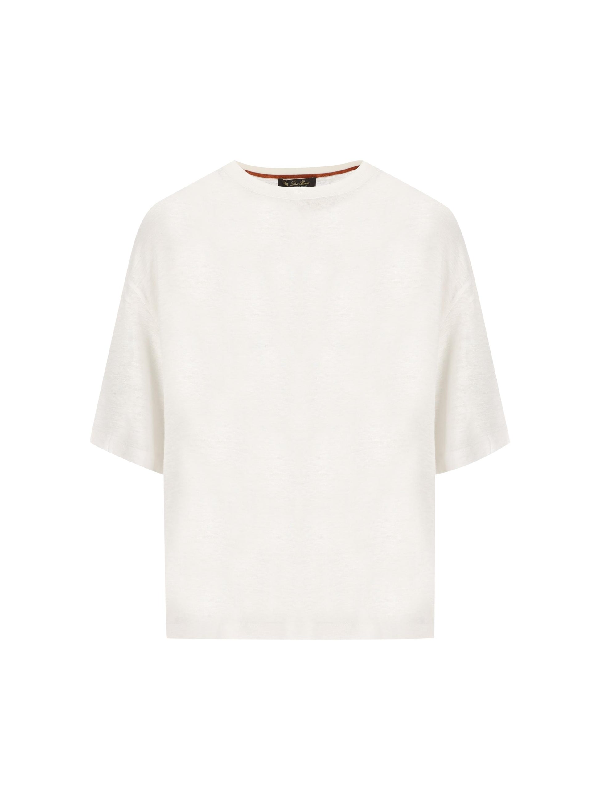 T-Shirt realizzata in lino. FAM8654 1000 LORO PIANA 