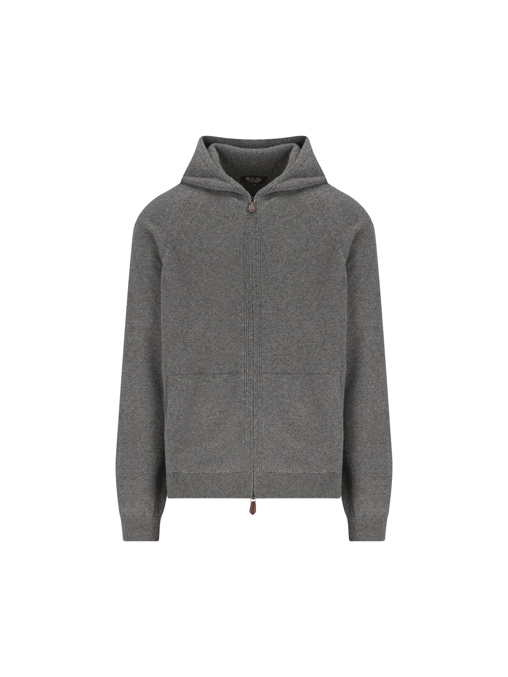 Felpa in 100% Baby Cashmere con Cappuccio FAP0178 M006 LORO PIANA 