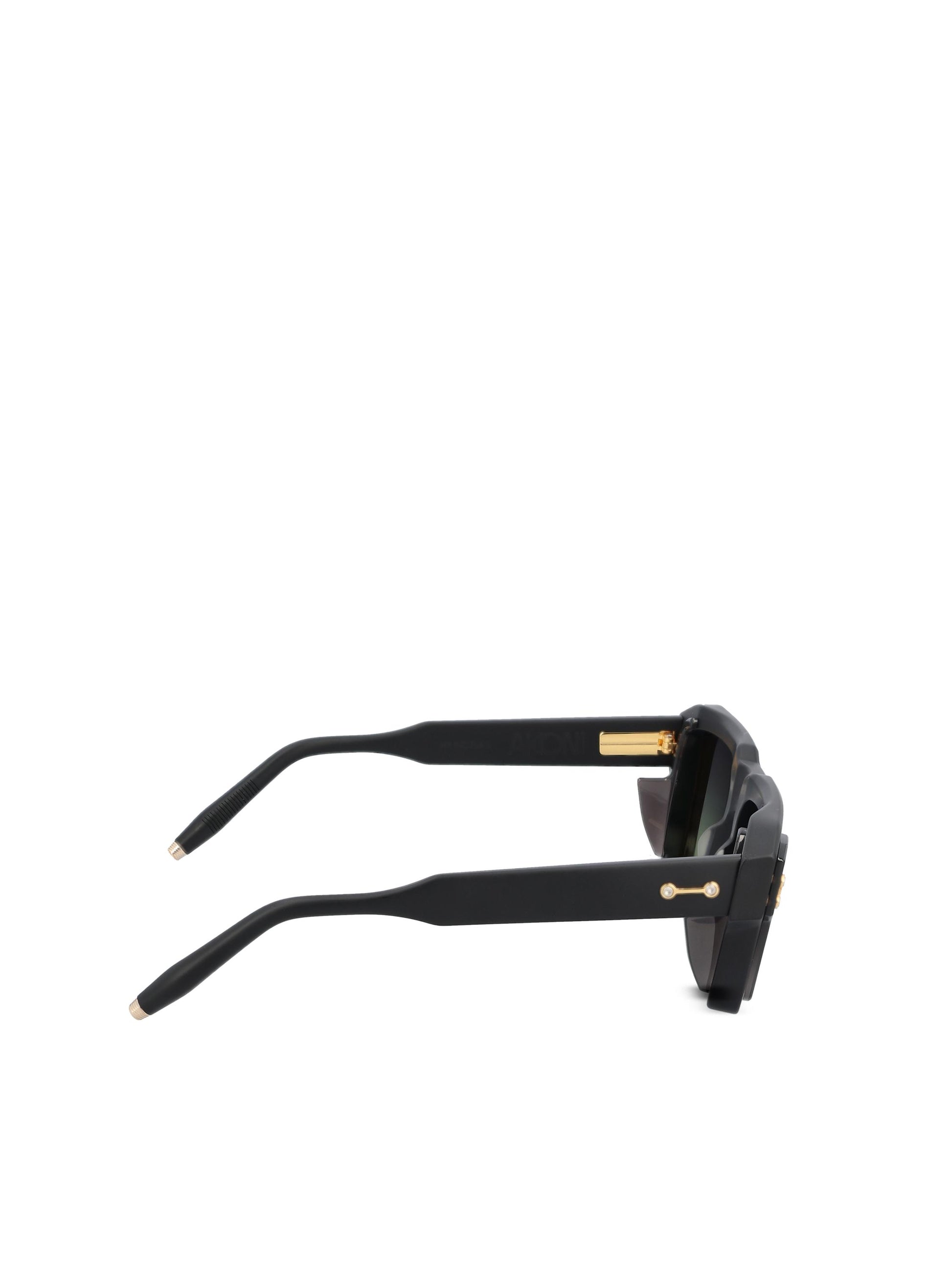 Occhiali da sole realizzati in titanio. AKS-105D-54 BLK - GLD AKONI 