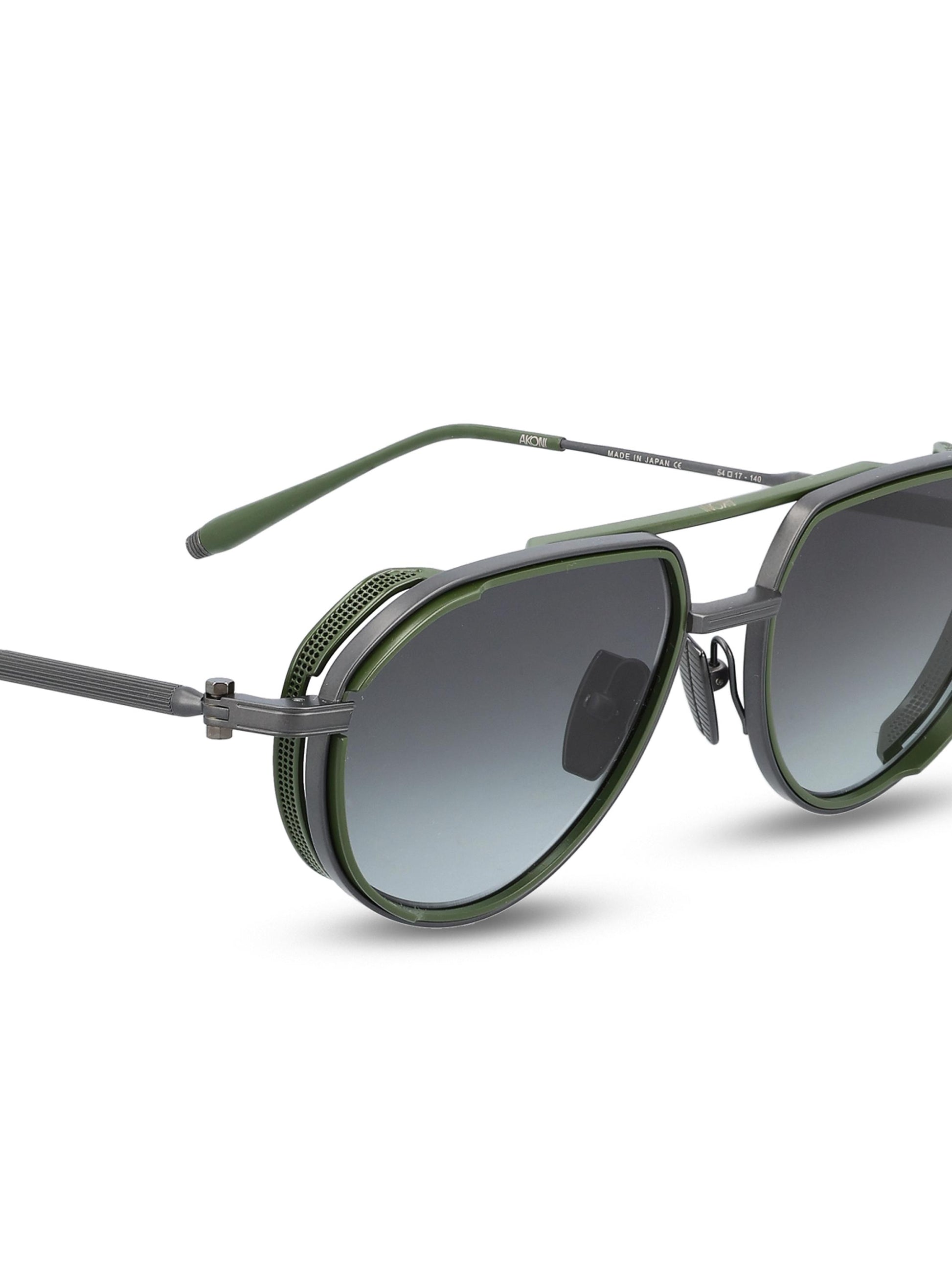 Occhiali da sole in titanio. AKS-511A-54 BLK - GRN AKONI 