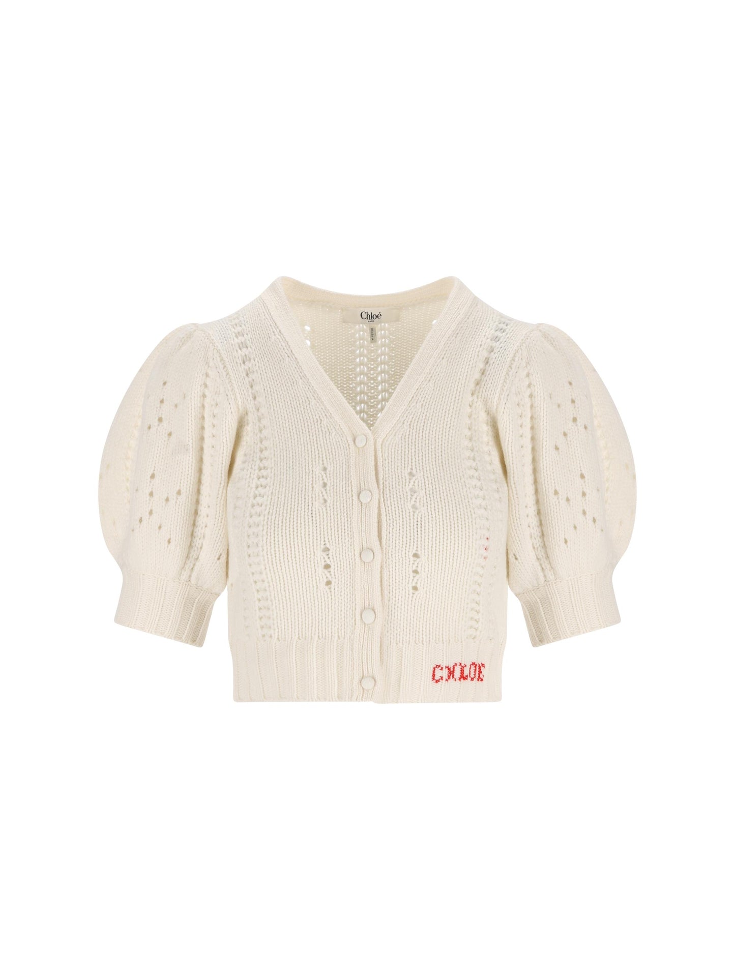 Cardigan realizzato in lana e cashmere. CH25WMC05590 107 CHLOE' 