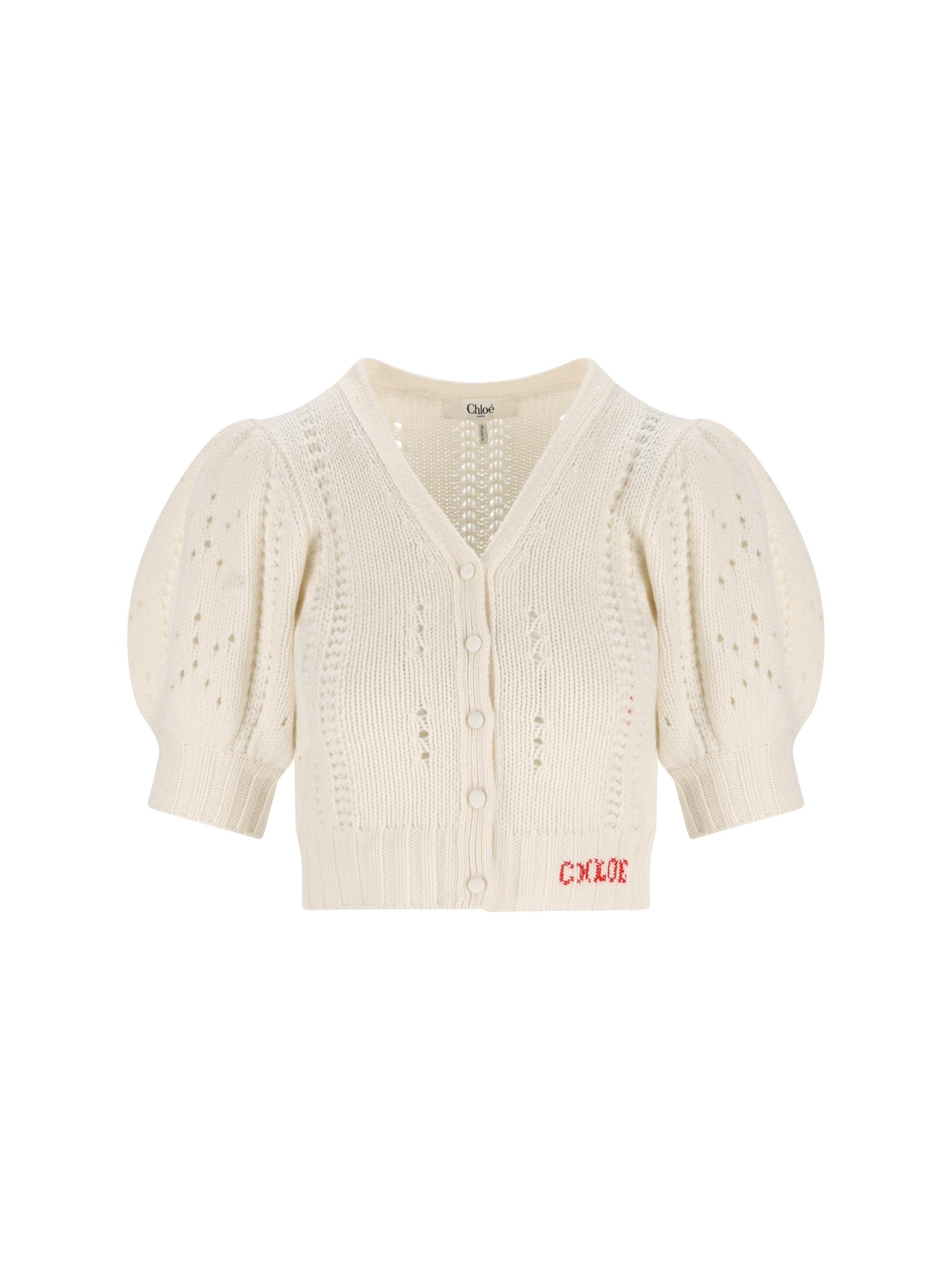 Cardigan realizzato in lana e cashmere. CH25WMC05590 107 CHLOE' 