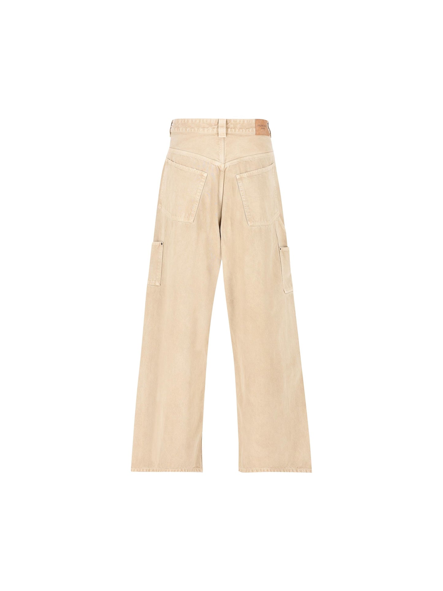 Pantaloni Baggy Ripped Off in denim beige 838672 TSWB29501 BALENCIAGA 