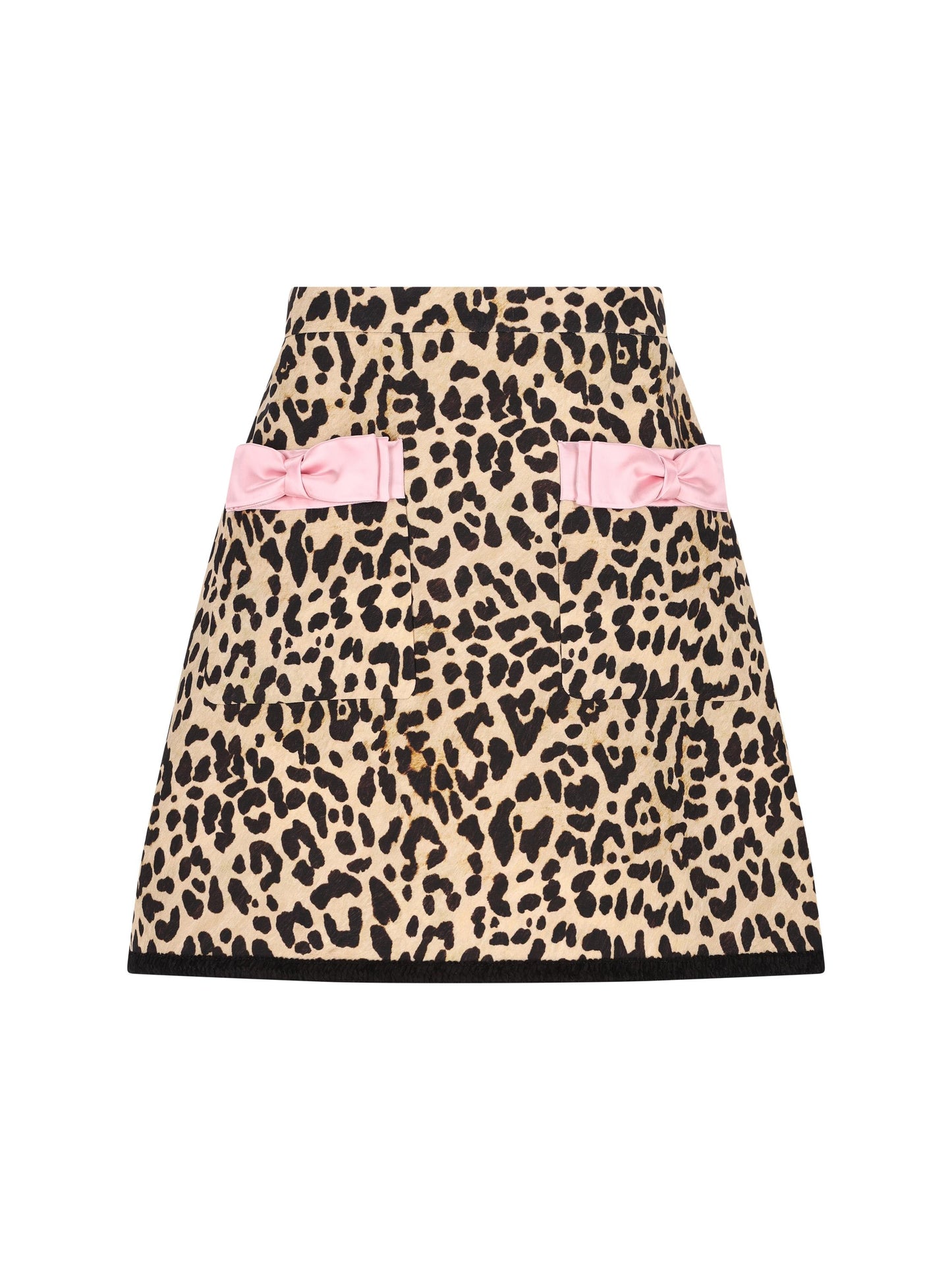 Gonna In Crepe Couture con stampa Animalier e fiocchi 7B3RADP59F9 AN2 VALENTINO GARAVANI 