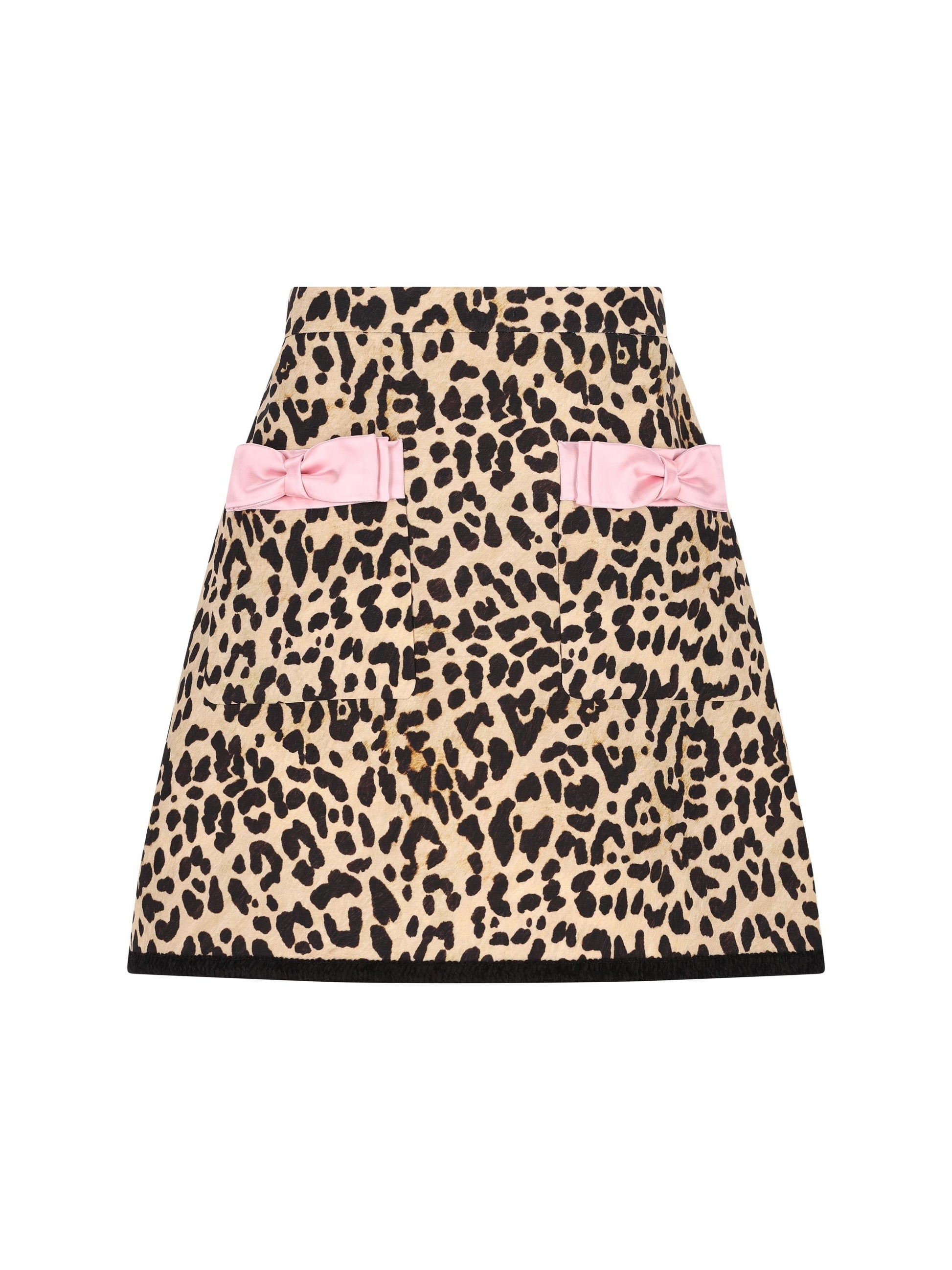 Gonna In Crepe Couture con stampa Animalier e fiocchi 7B3RADP59F9 AN2 VALENTINO GARAVANI 