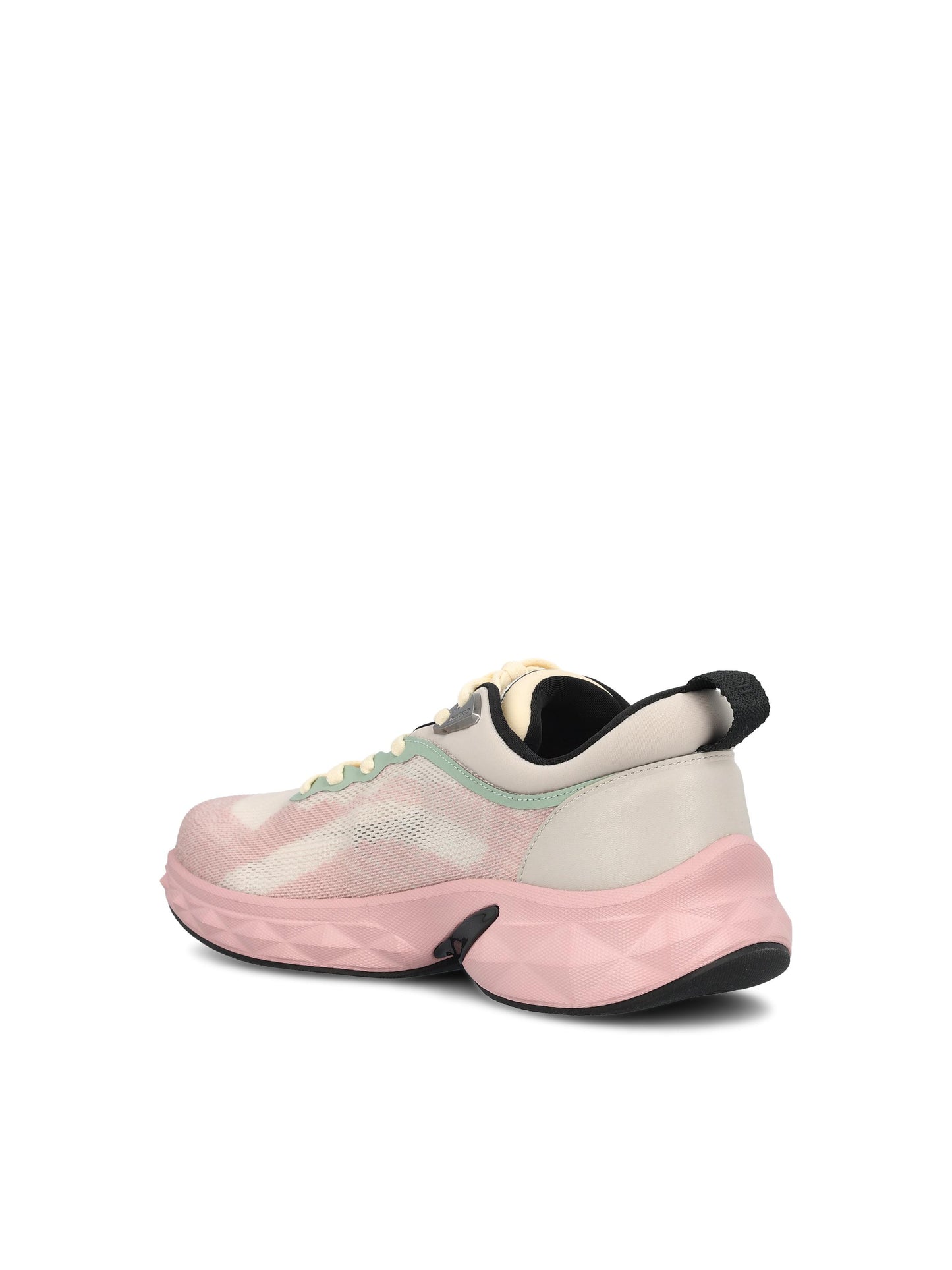Sneakers realizzate in pelle e lycra. DIAMOND RUN/F ZGEVMOON/ROSE MIX JIMMY CHOO 