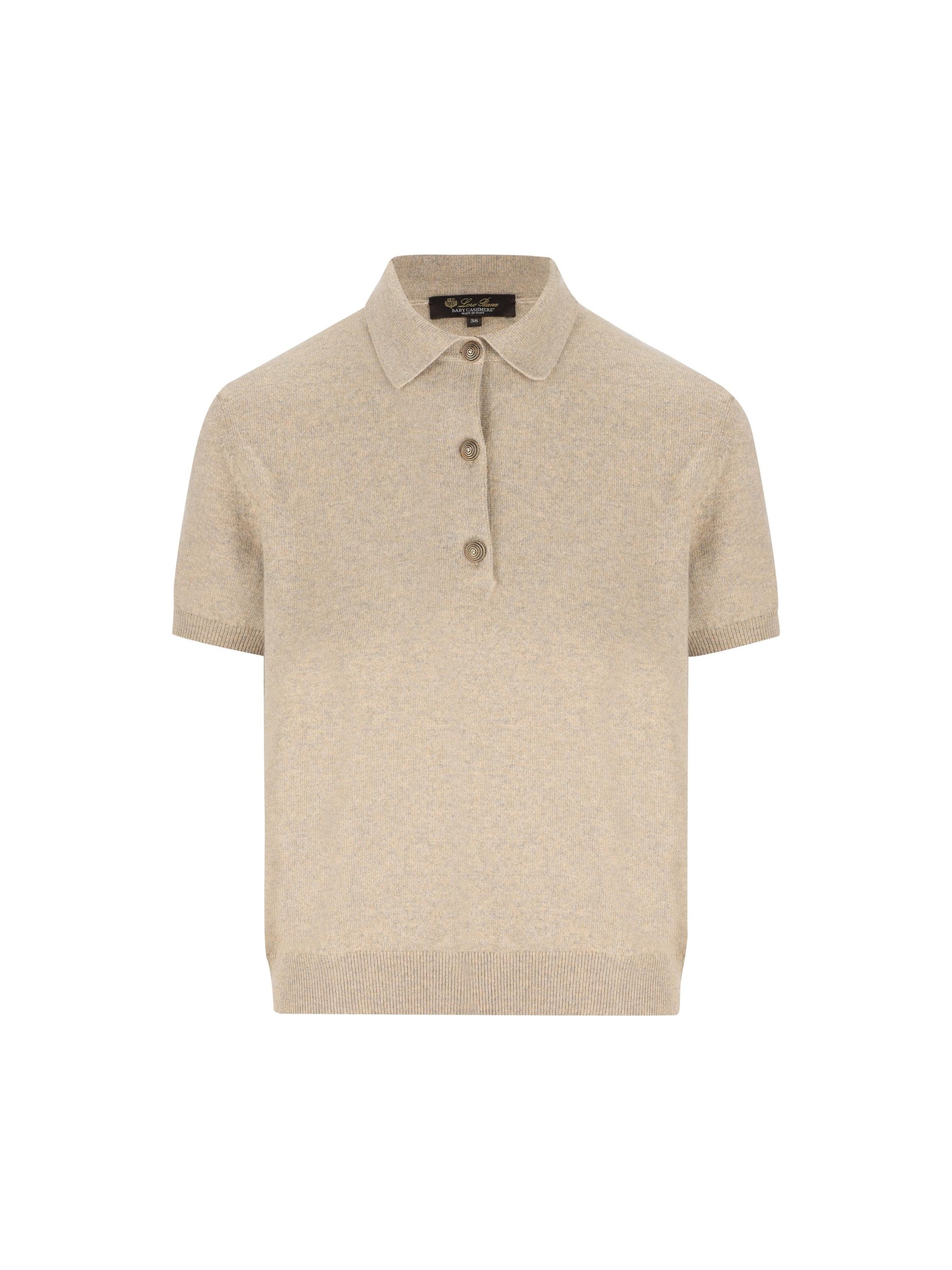 Polo realizzata in baby cashmere. FAQ8646 D0ZI LORO PIANA 
