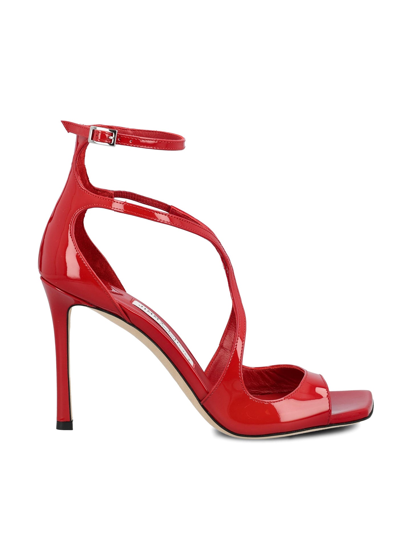 Sandali realizzati in pelle verniciata. AZIA95 PATRUBYRED JIMMY CHOO 