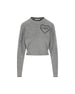 Pullover corto con logo in maglia di lana CH26SMP39710 012 CHLOE' 