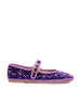Ballerina Mary-Jane Endouce in velluto viola con ricamo fiocchi e perle 7W2S0MQ8BNU A7R VALENTINO GARAVANI 