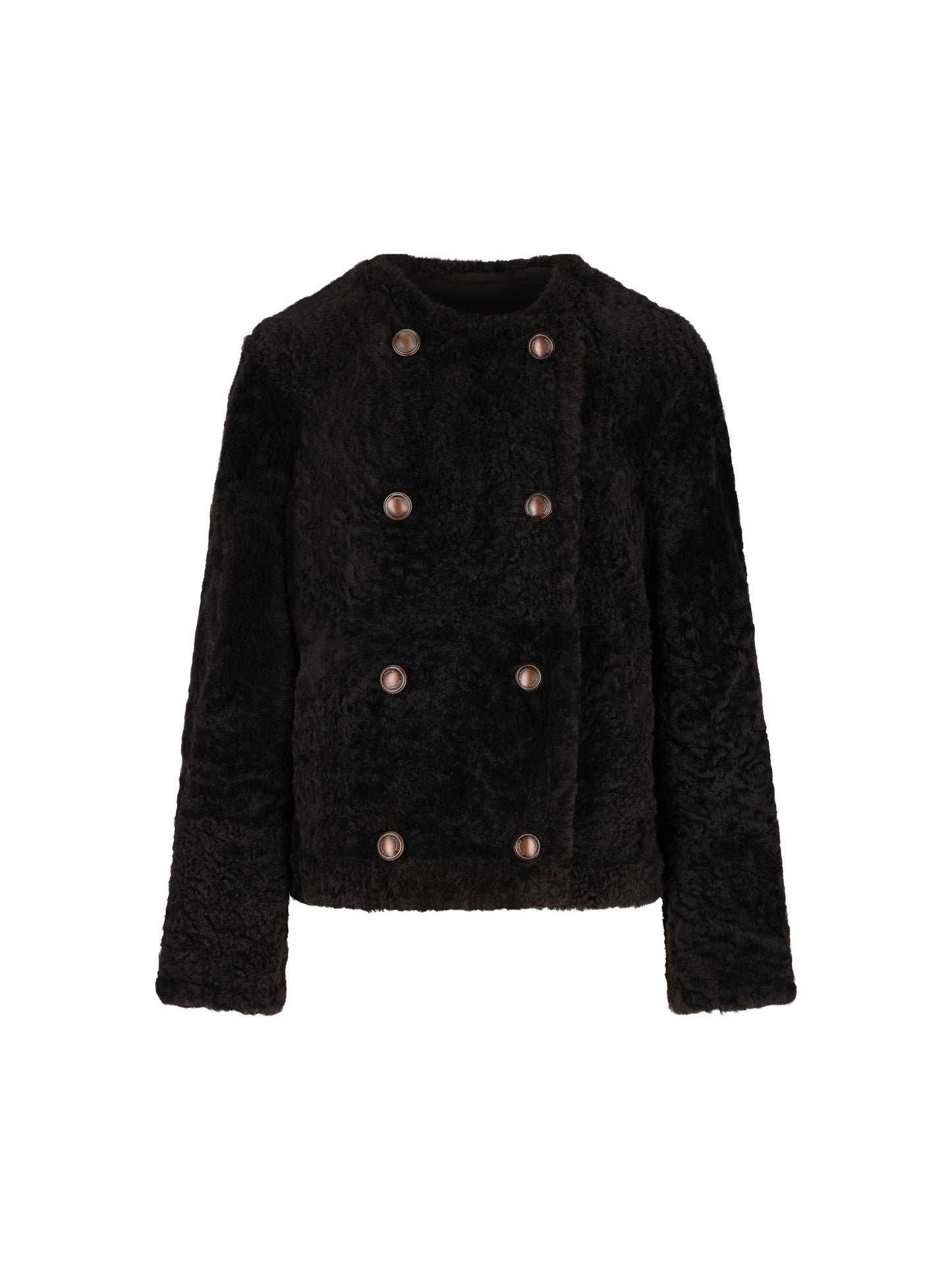 Caban Crop reversibile in shearling Fuzzy MPMBP7426 C2390 BRUNELLO CUCINELLI 