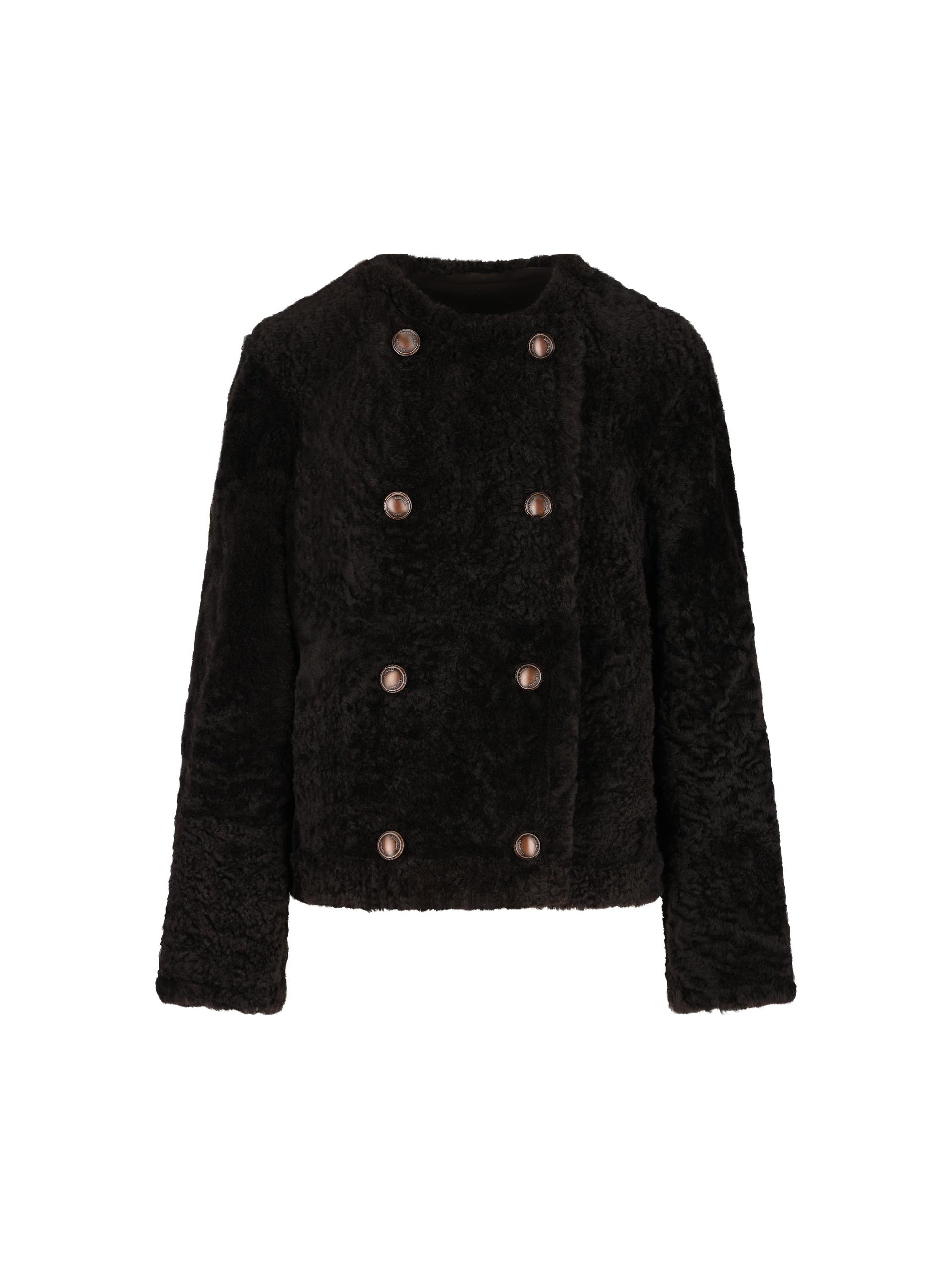 Caban Crop reversibile in shearling Fuzzy MPMBP7426 C2390 BRUNELLO CUCINELLI 