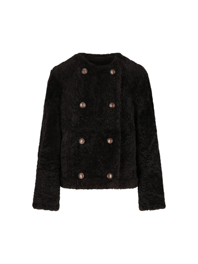Caban Crop reversibile in shearling Fuzzy MPMBP7426 C2390 BRUNELLO CUCINELLI 