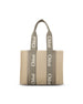 Tote bag in tela di lino. CHC23AS383L17 036 CHLOE' 