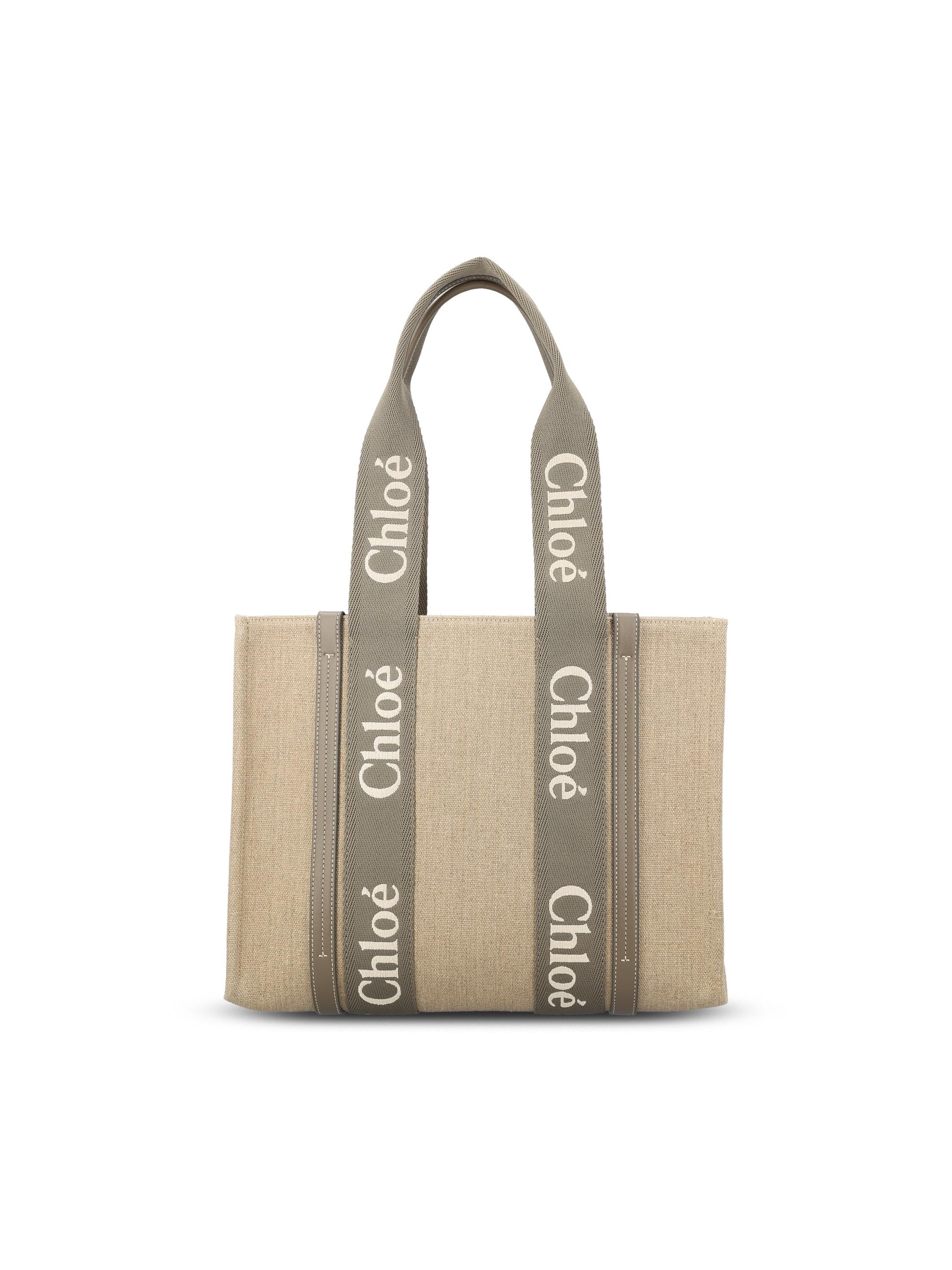 Tote bag in tela di lino. CHC23AS383L17 036 CHLOE' 
