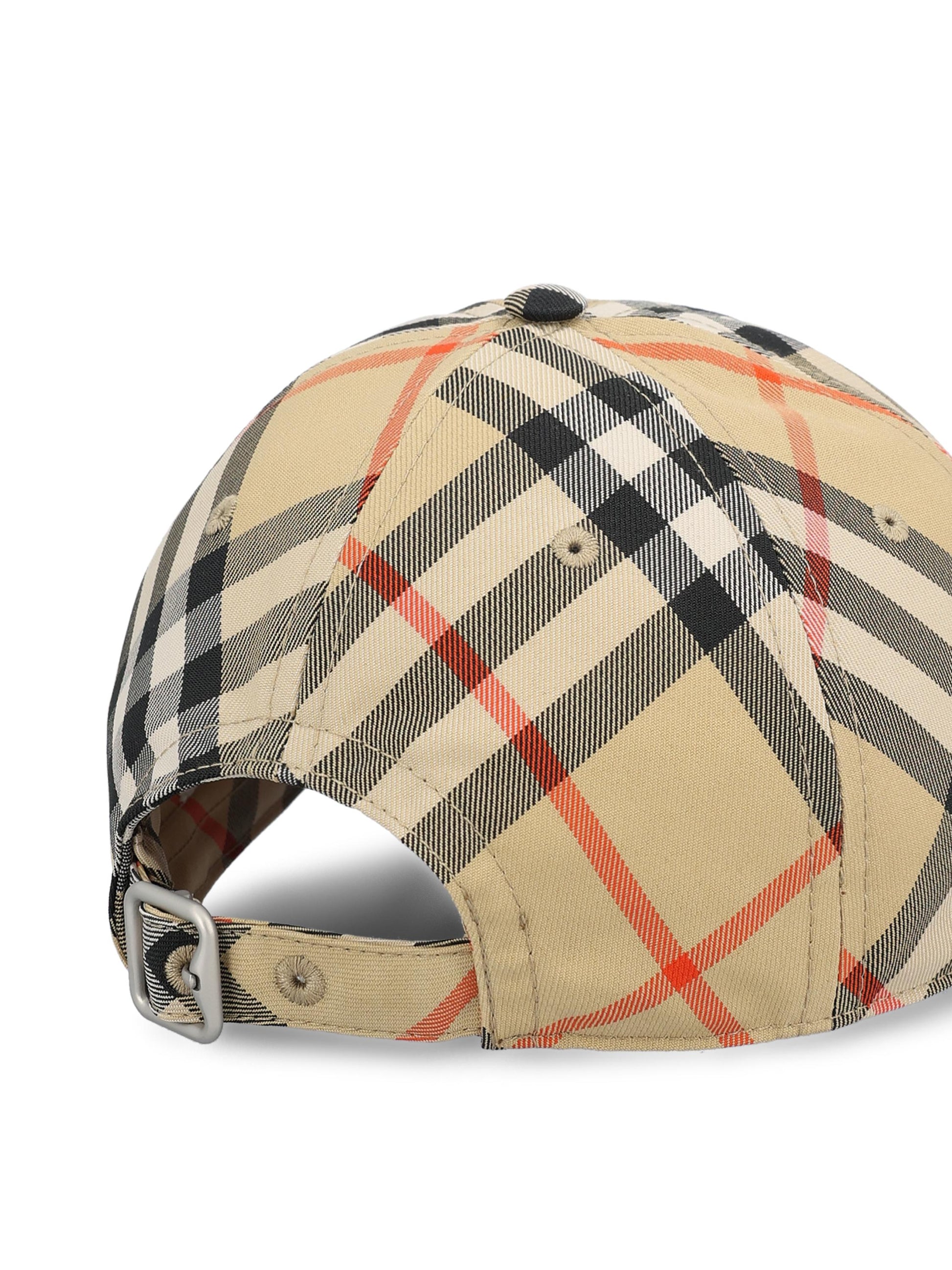 Berretto da baseball in cotone e poliestere con motivo Burberry Check 8100741 B9368 BURBERRY 
