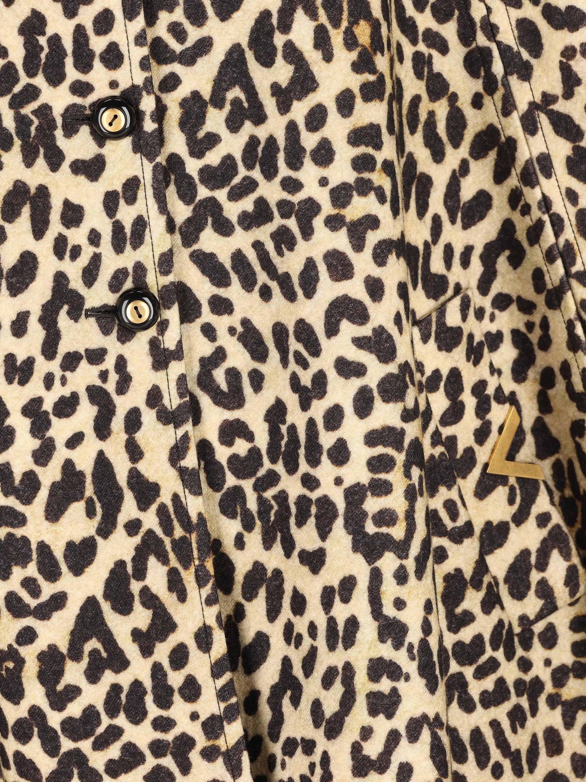 Cappa in Panno Stampa Animalier con Bottoni Gioiello 7B3CG4Q09G7 AN2 VALENTINO GARAVANI 