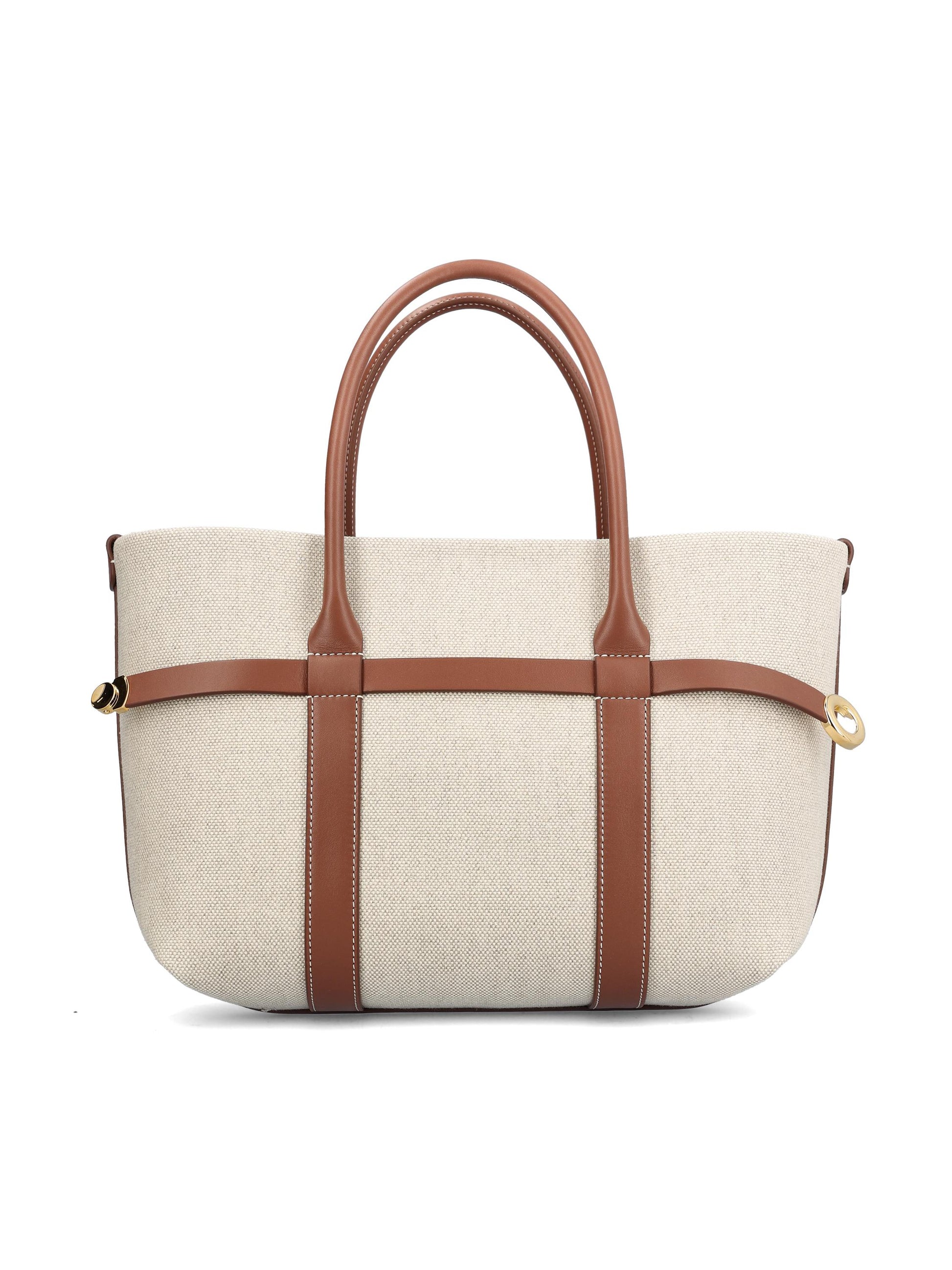 Borsa realizzata in cotone e lino. FAO7477 B4NE LORO PIANA 