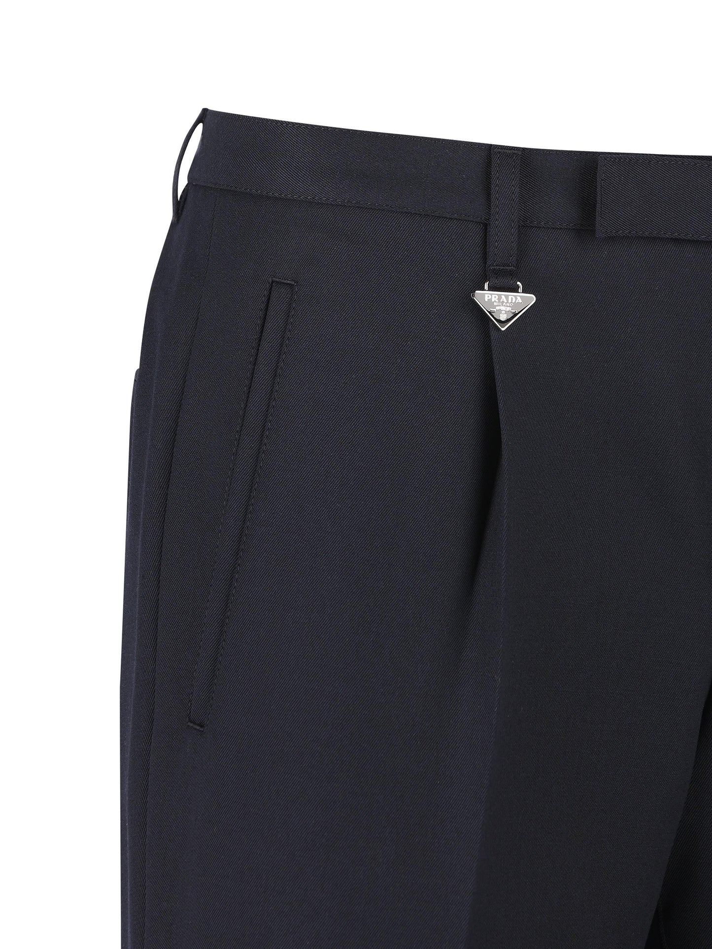 Pantaloni in lana vergine. UP0374 155EF0008 PRADA 