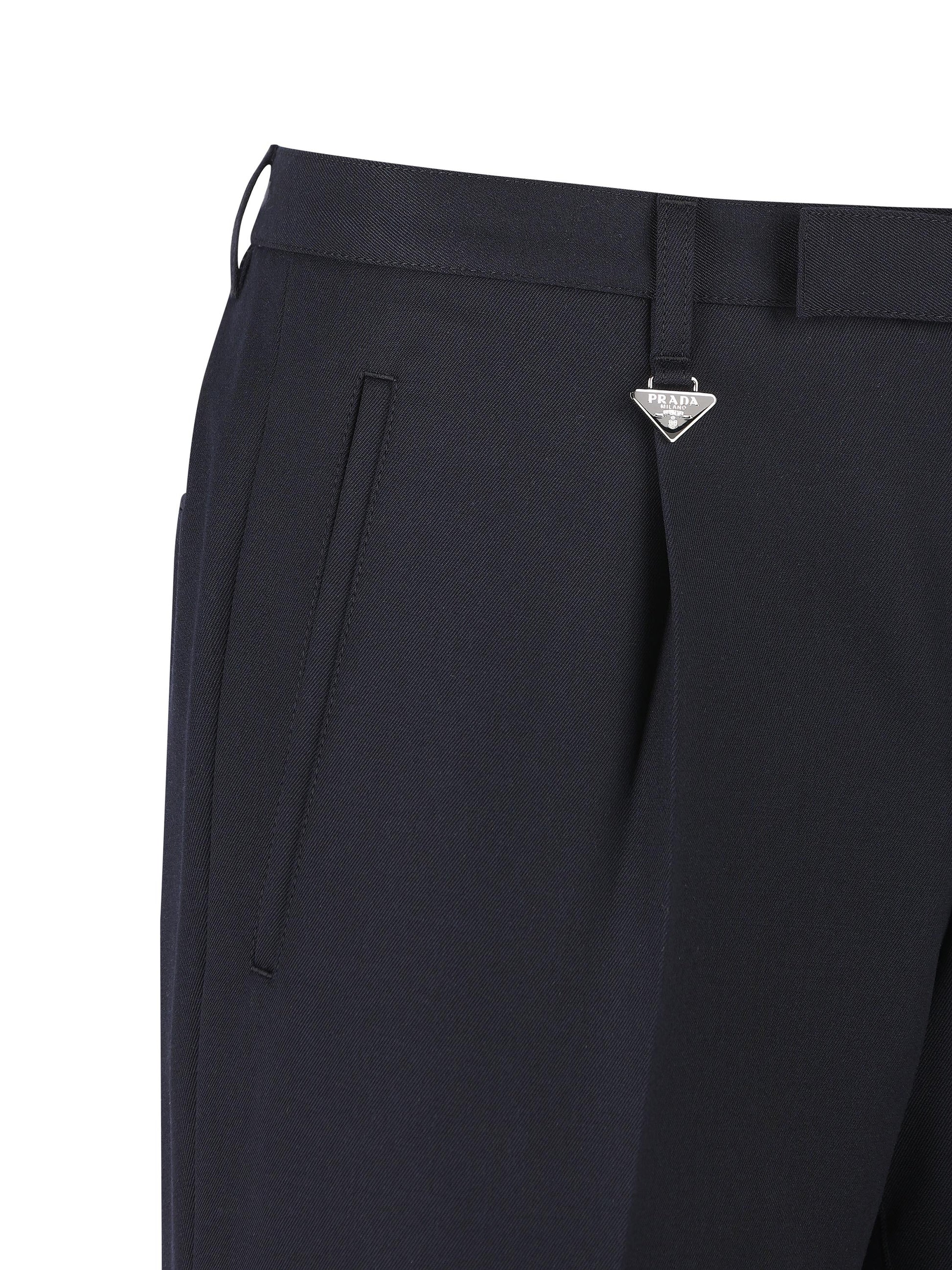 Pantaloni in lana vergine. UP0374 155EF0008 PRADA 