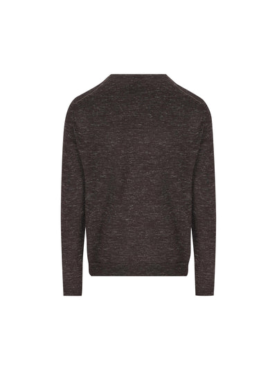 Girocollo in seta, cashmere e lino grigio melange UHF91A3 110202 ZEGNA 