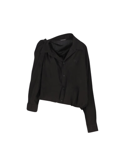 Camicia monospalla in popeline fluido 839287 TRO371000 BALENCIAGA 