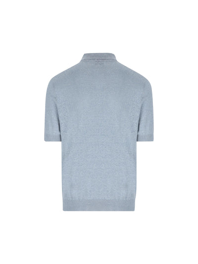 Polo realizzata in lino e seta. MSL806105 C7864 BRUNELLO CUCINELLI 