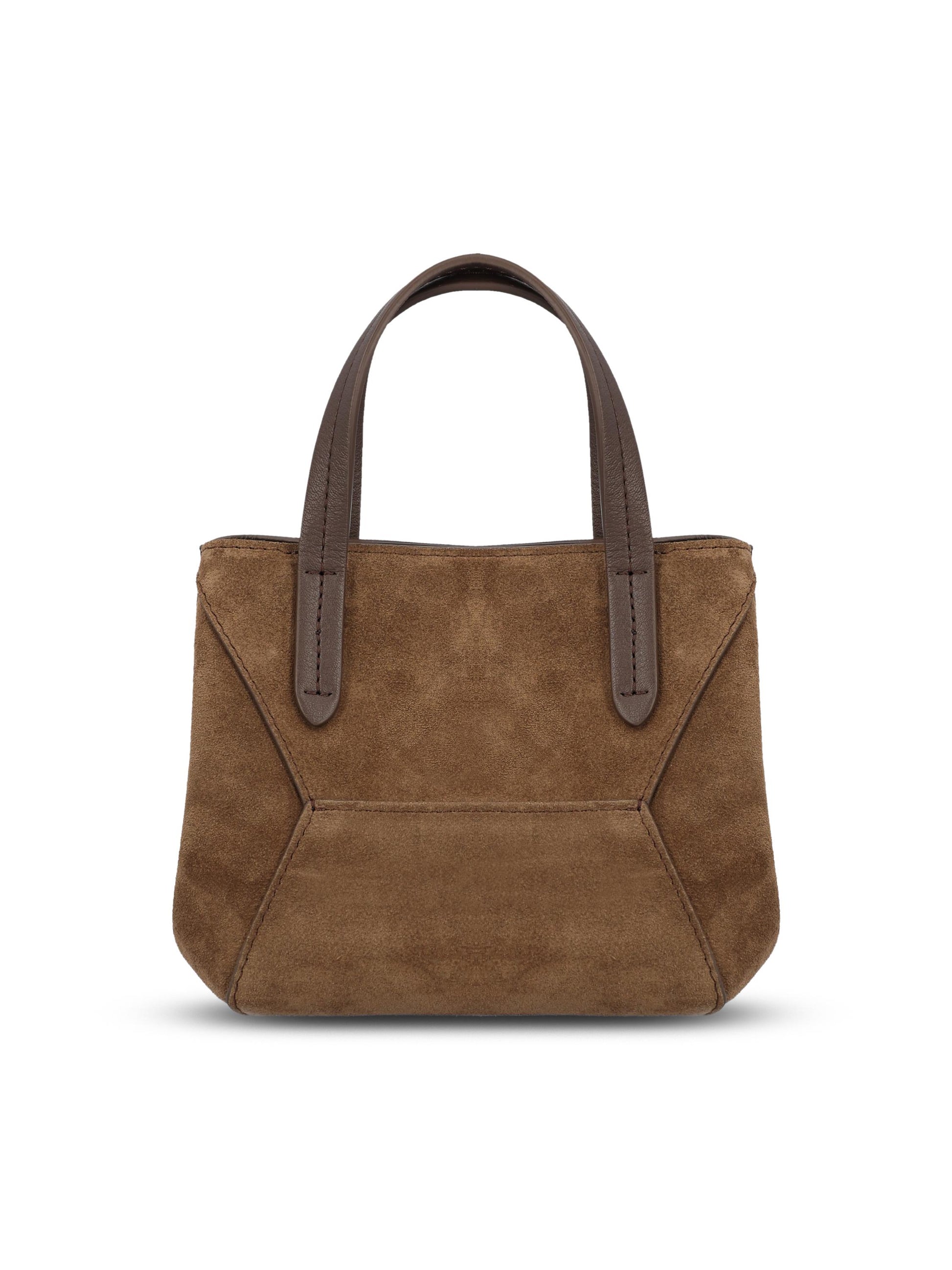 Borsa BC Duo mini in camoscio con monile. MBDLD2675 C8769 BRUNELLO CUCINELLI 