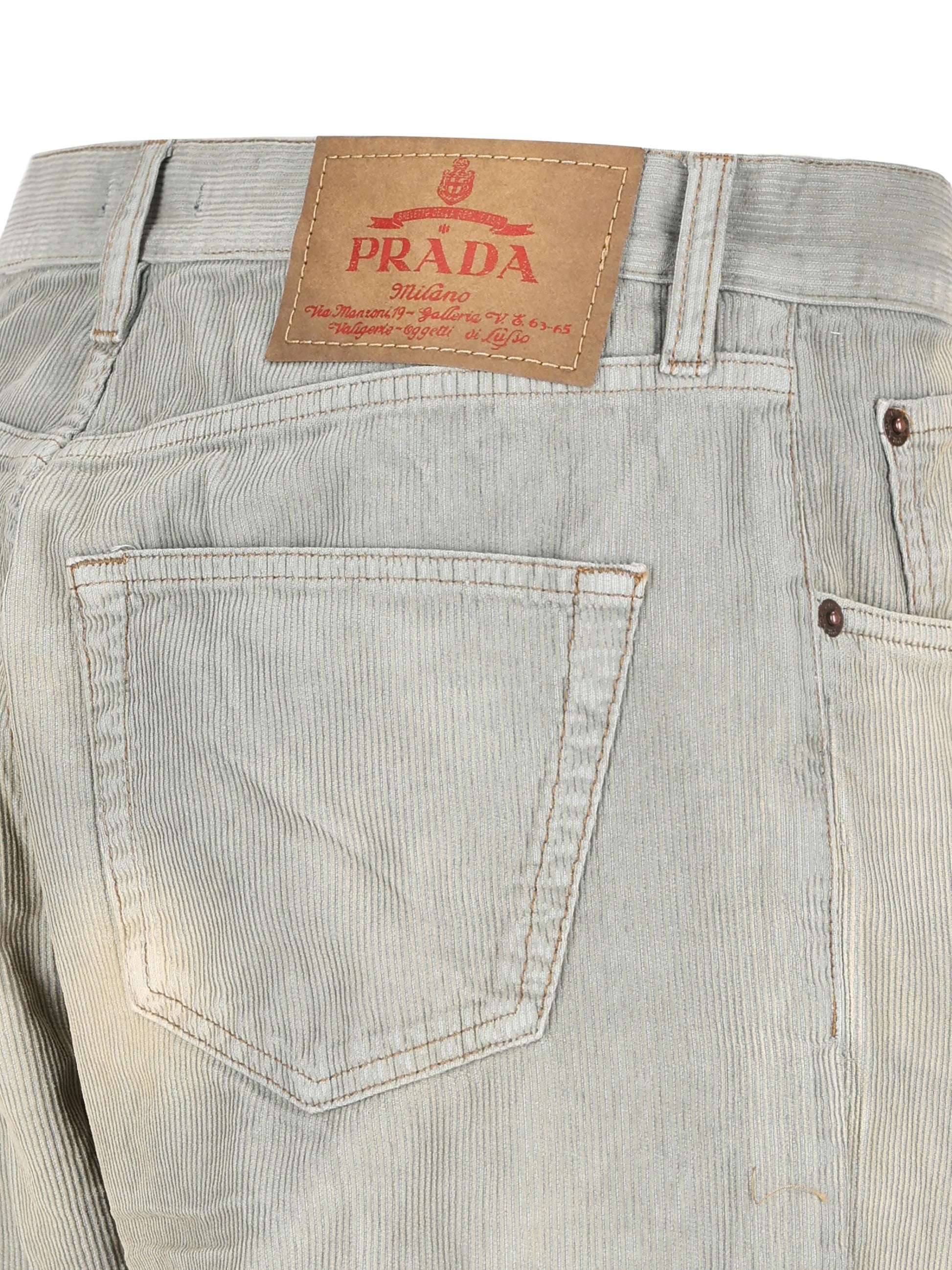 Jeans in velluto a coste light blu GEP358 166EF0V3N PRADA 