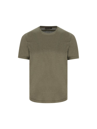 T-Shirt realizzata in seta e cotone. FAF6128 50S9 LORO PIANA 