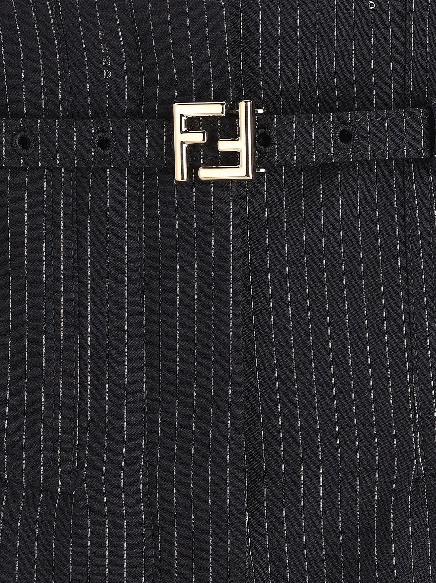 Pantaloni in lana gessata. FR6673 AW7IF0QG3 FENDI 