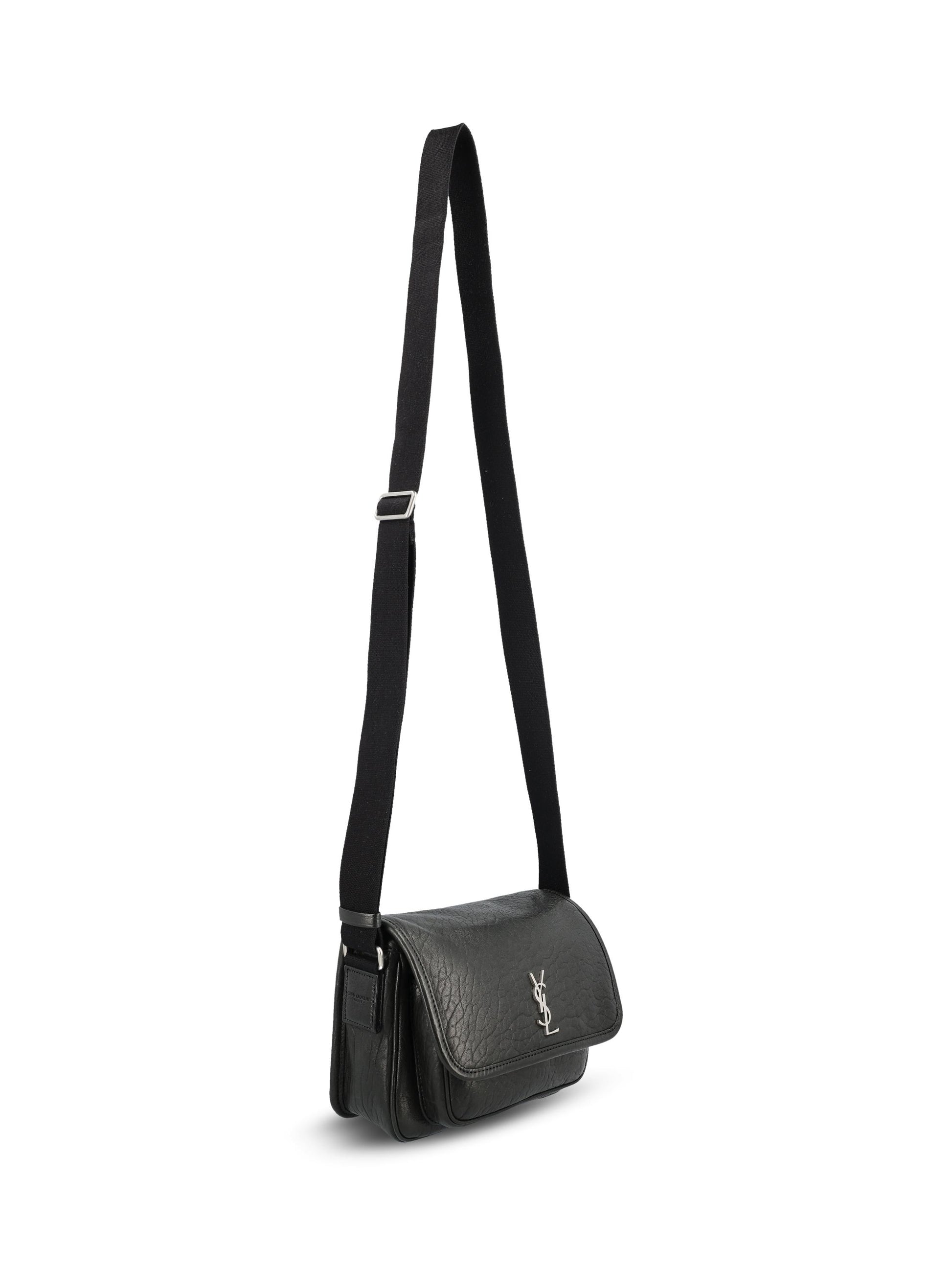 Niki messenger small in pelle di agnello martellata. 776611 AAC3O1000 SAINT LAURENT 