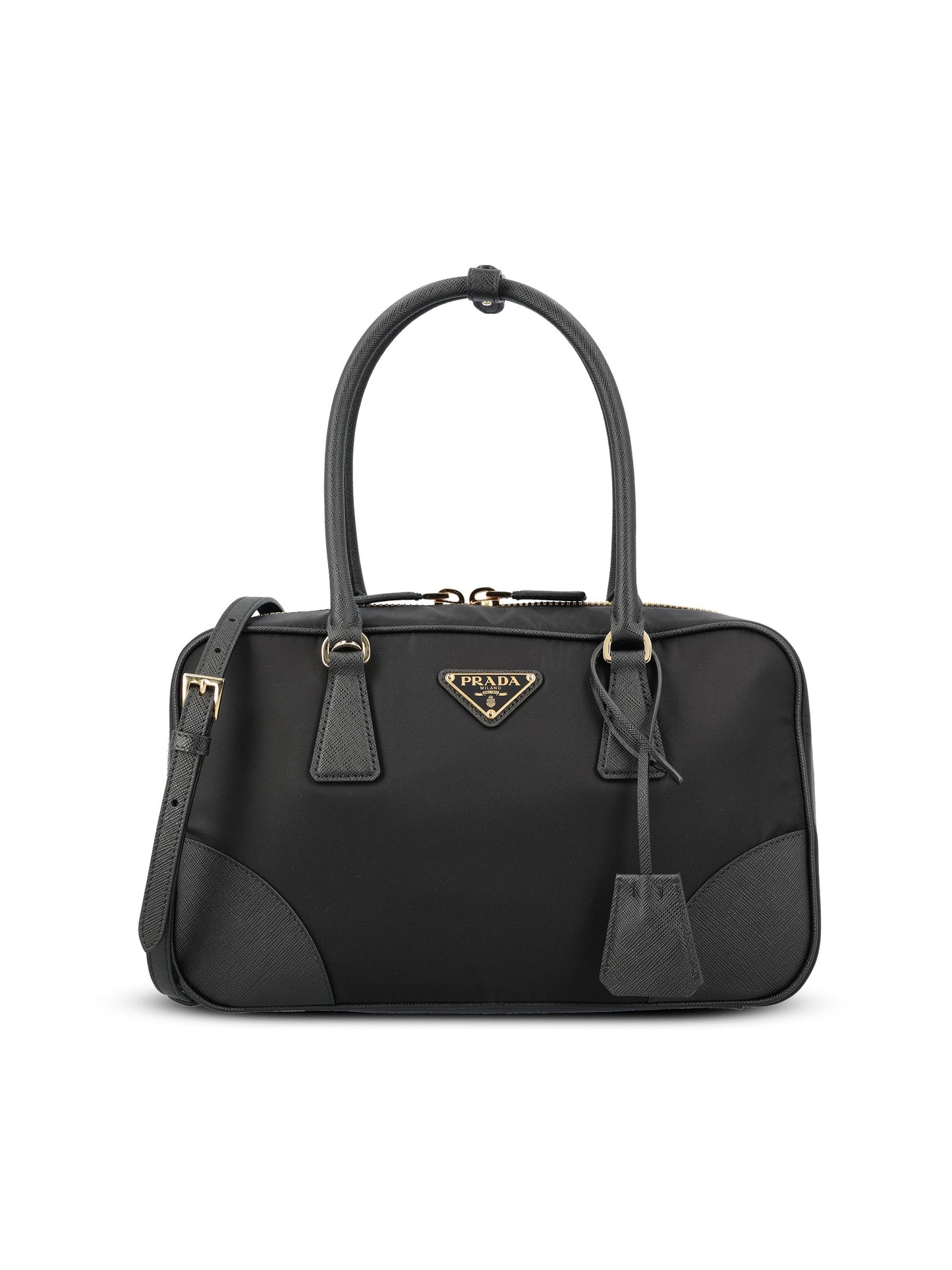 Bauletto realizzato in re-nylon e saffiano. 1BB115 R064F0002 PRADA 