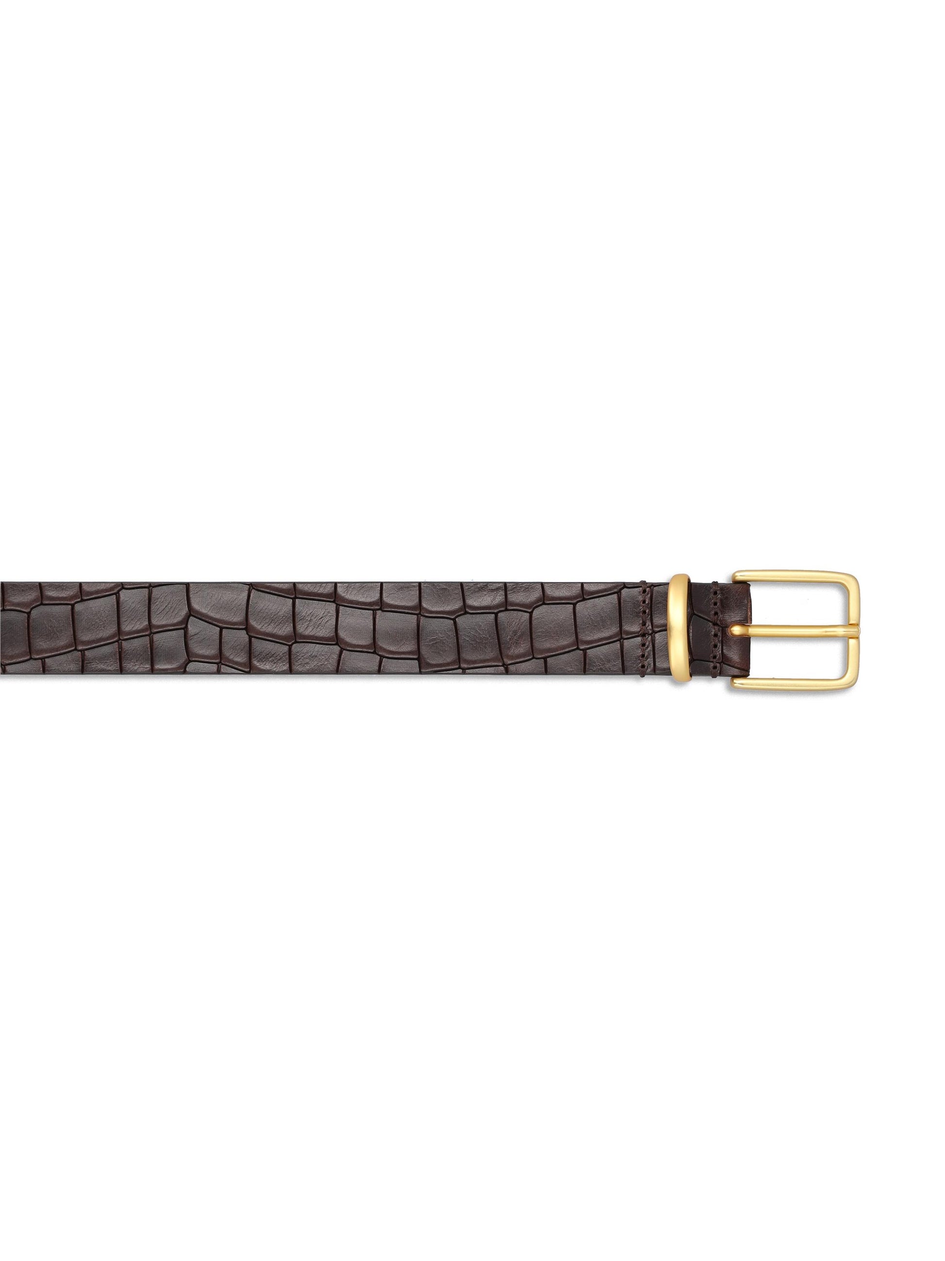 Cintura in pelle effetto coccodrillo CU5008 MORO TAGLIATORE 