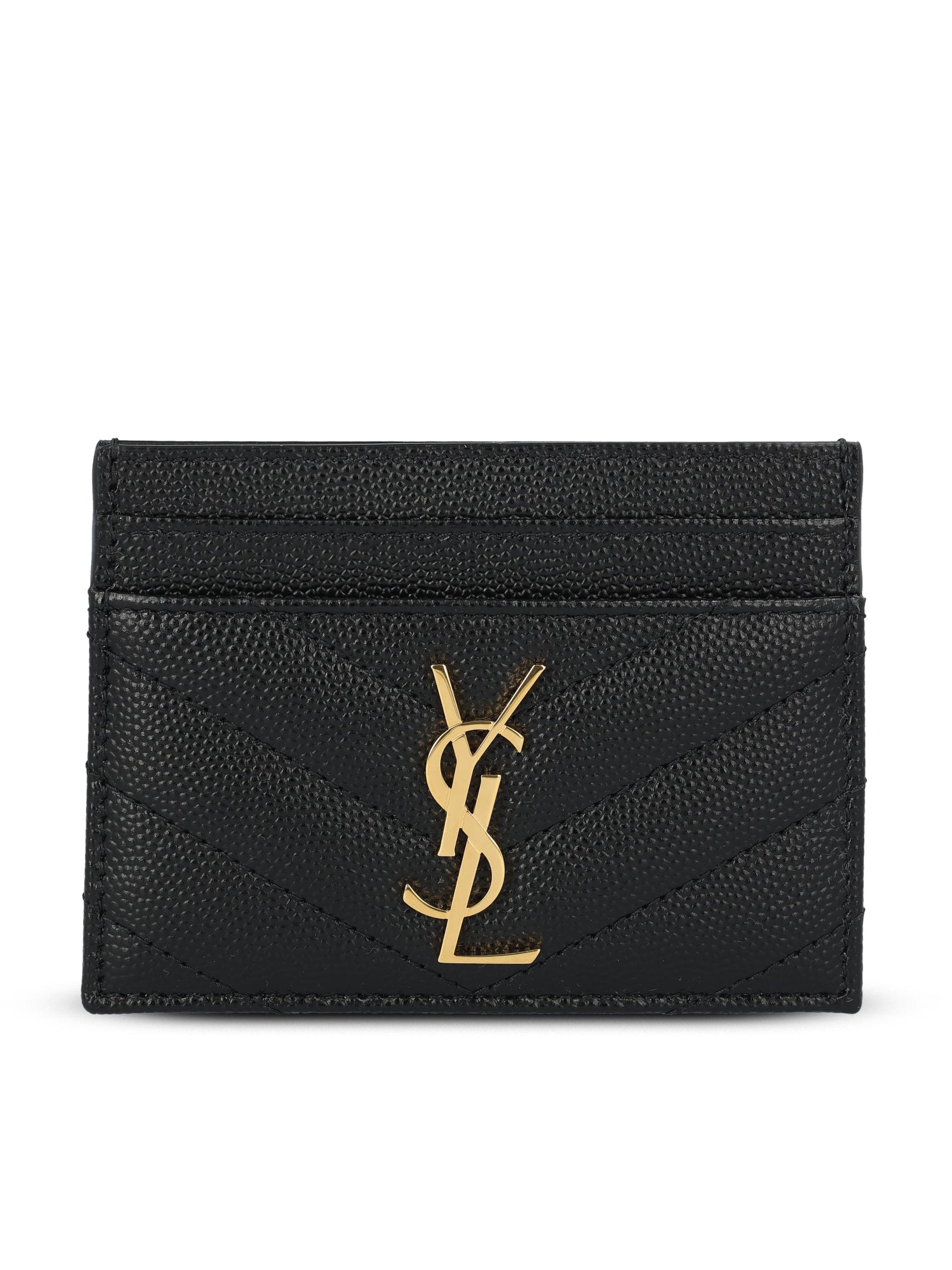 Porta carte realizzato in pelle di vitello. 423291 BOW011000 SAINT LAURENT 