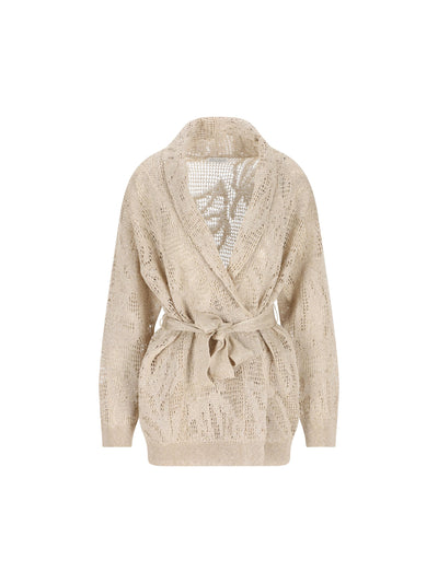 Cardigan realizzato in lino e cotone. MDT771006 C8925 BRUNELLO CUCINELLI 