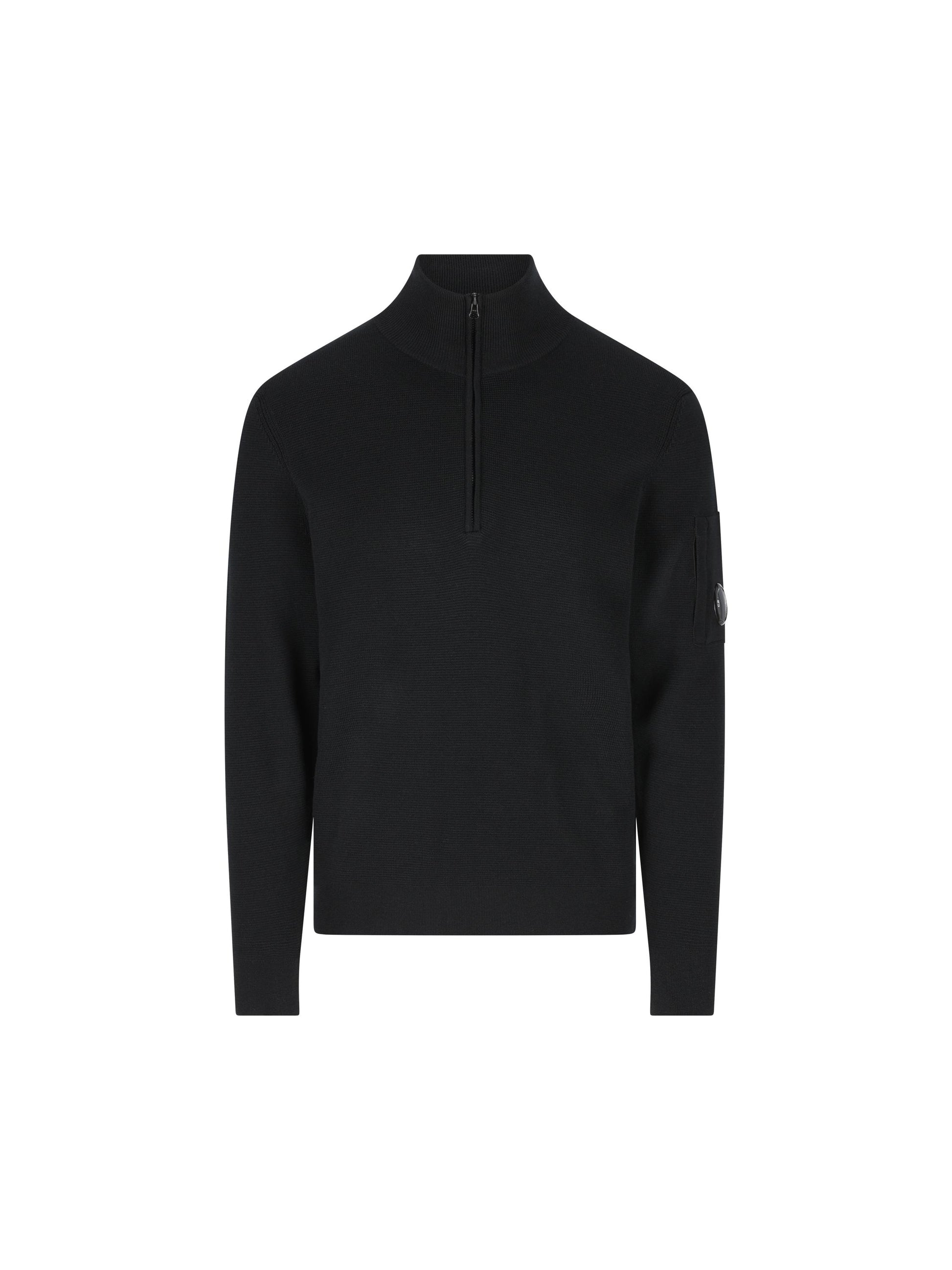 Maglione half zip realizzato in Re-Wool. 19CMKN201A 006595A999 C.P COMPANY 