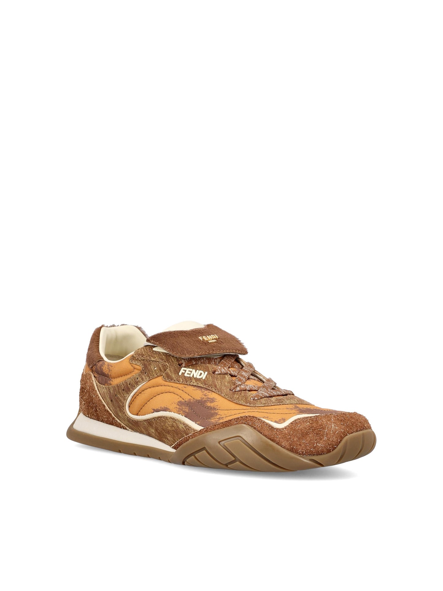 Sneakers realizzate in tessuto e pelle di vitello. 8E8820 AYC9F1TY7 FENDI 