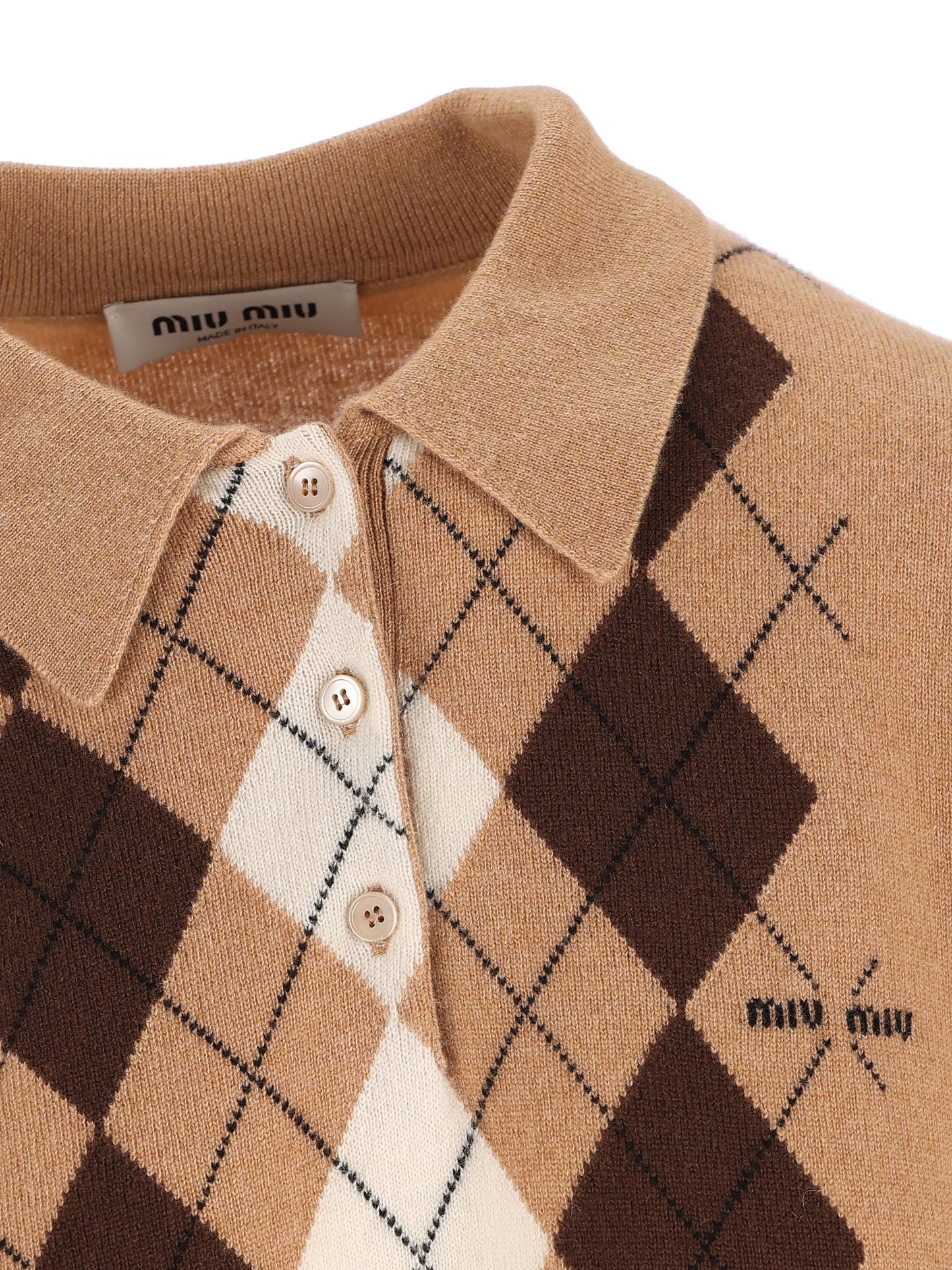Polo in cashmere. MMLB65 174BF0040 MIU MIU 
