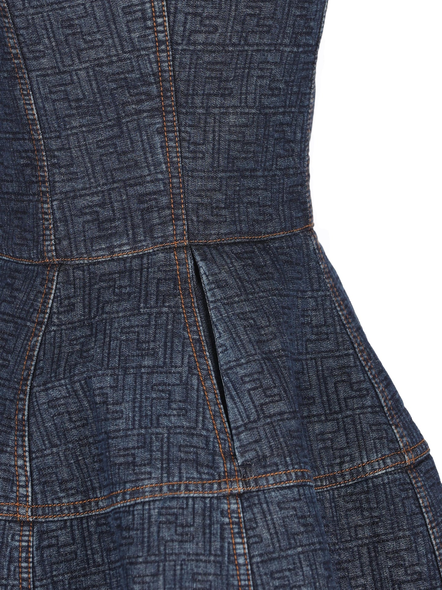 Abito corto bustier realizzato in cotone. FLD568 AW82F1UKI FENDI 