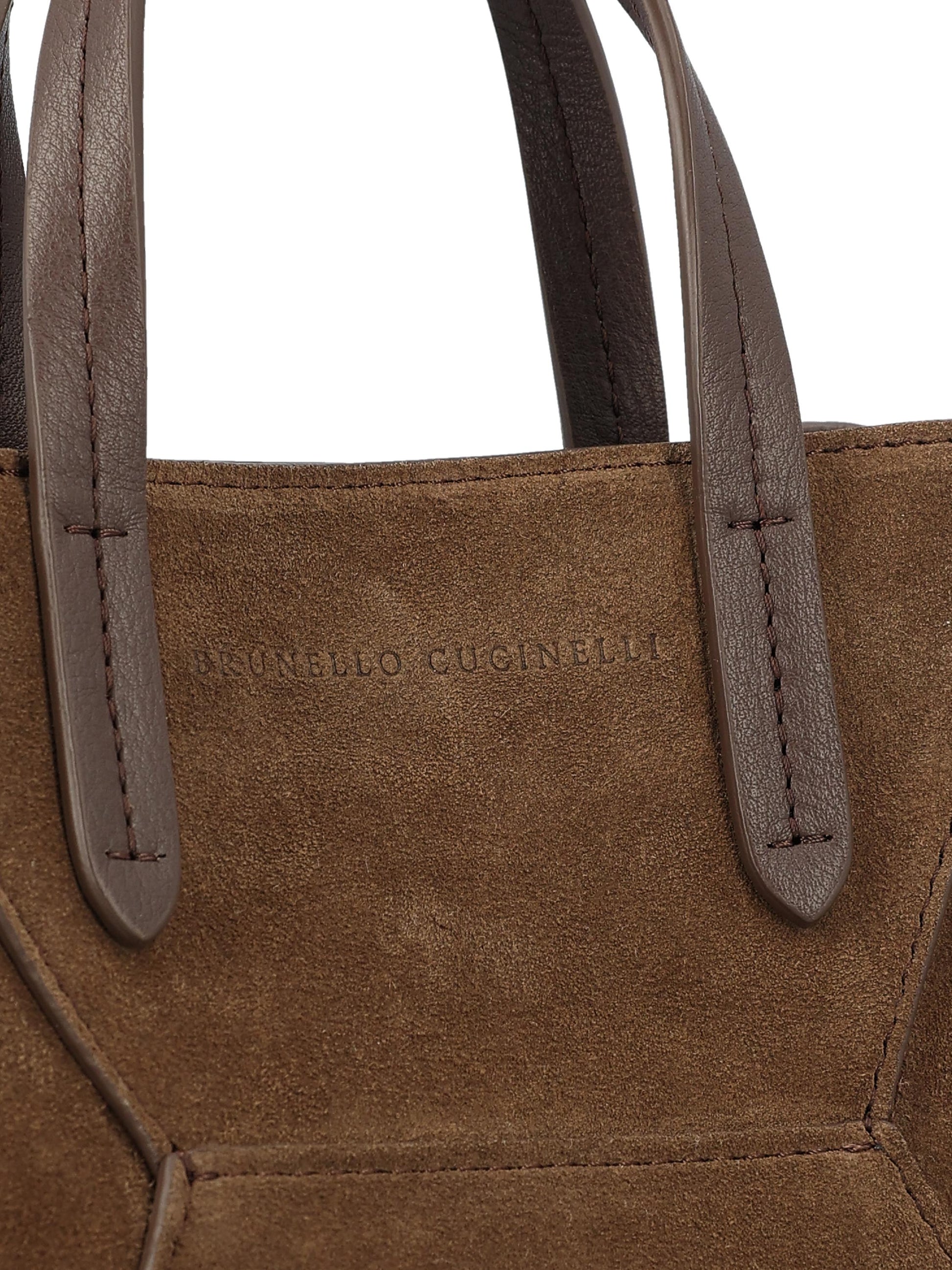Borsa BC Duo mini in camoscio con monile. MBDLD2675 C8769 BRUNELLO CUCINELLI 