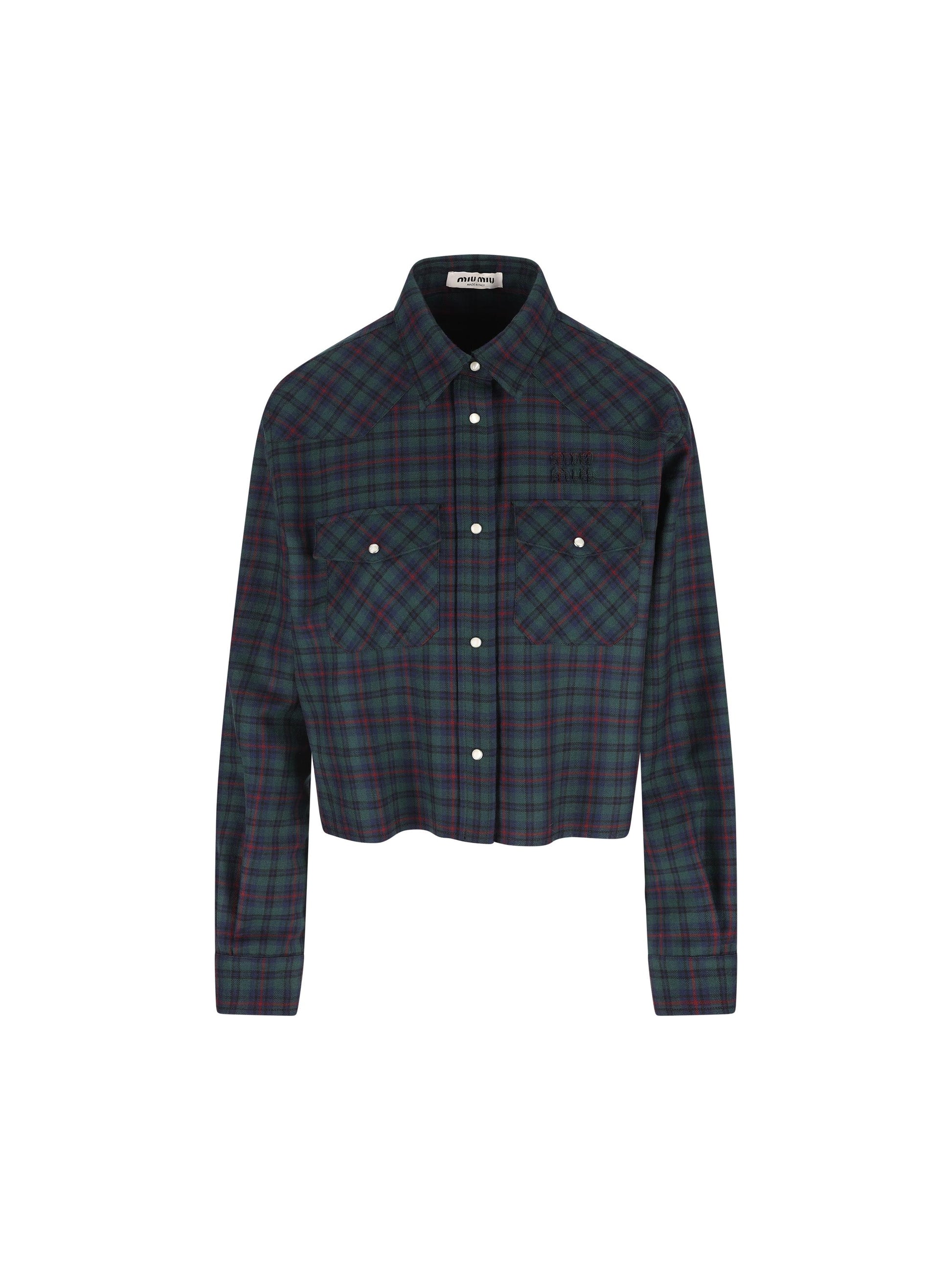 Camicia in lana vergine. MK1970 174RF0D3Z MIU MIU 