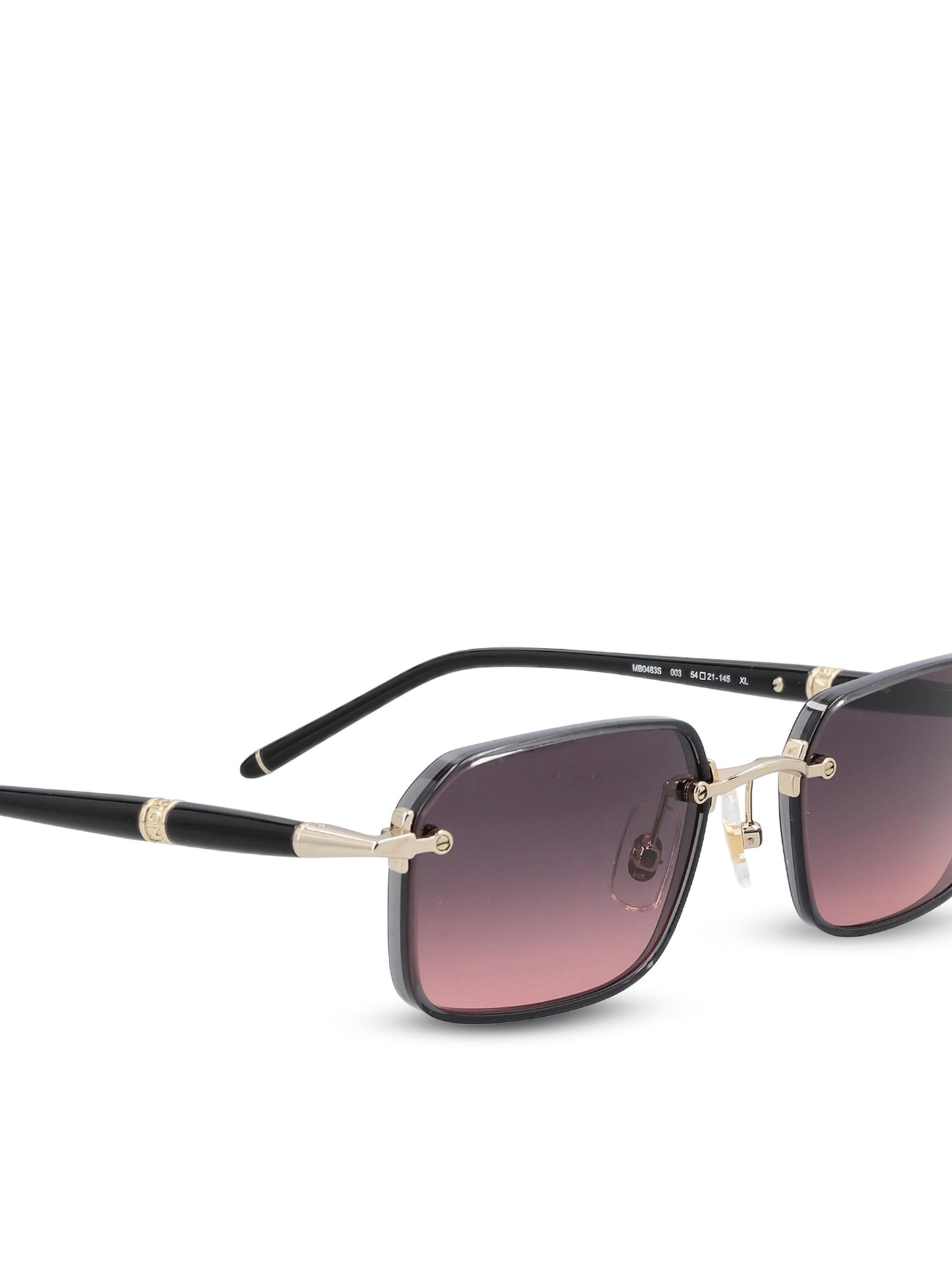 Occhiali da sole realizzati in metallo. MB0483S GOLD-BLACK-GREY MONTBLANC 