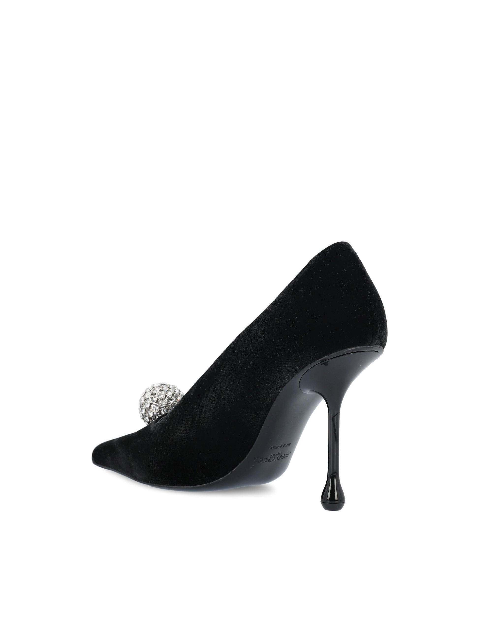 JIMMY CHOO ORB PUMP 95IQBBLACK/CRYSTAL