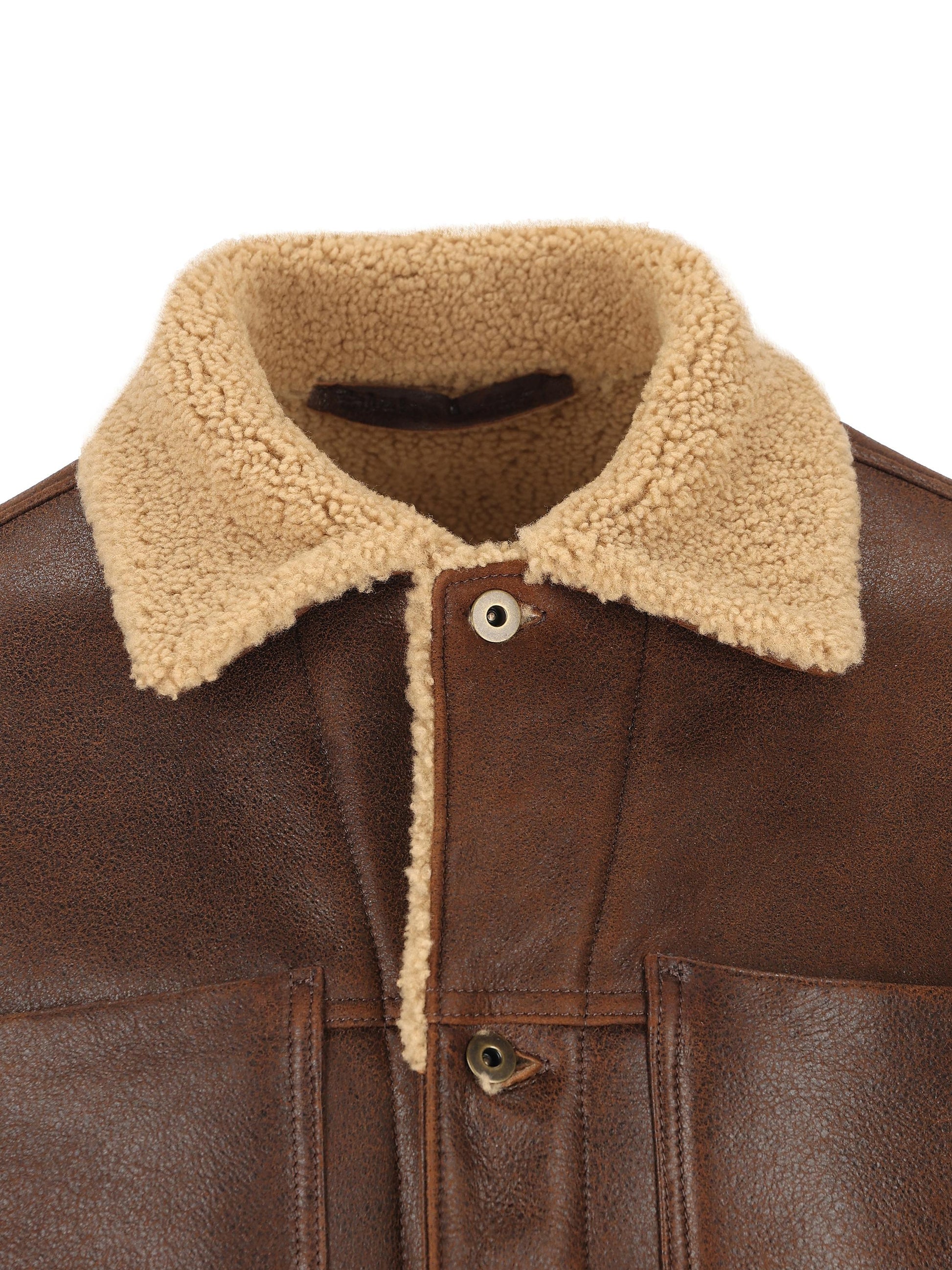 Giacca realizzata in pelle ovina. 49502 rust SALVATORE SANTORO 