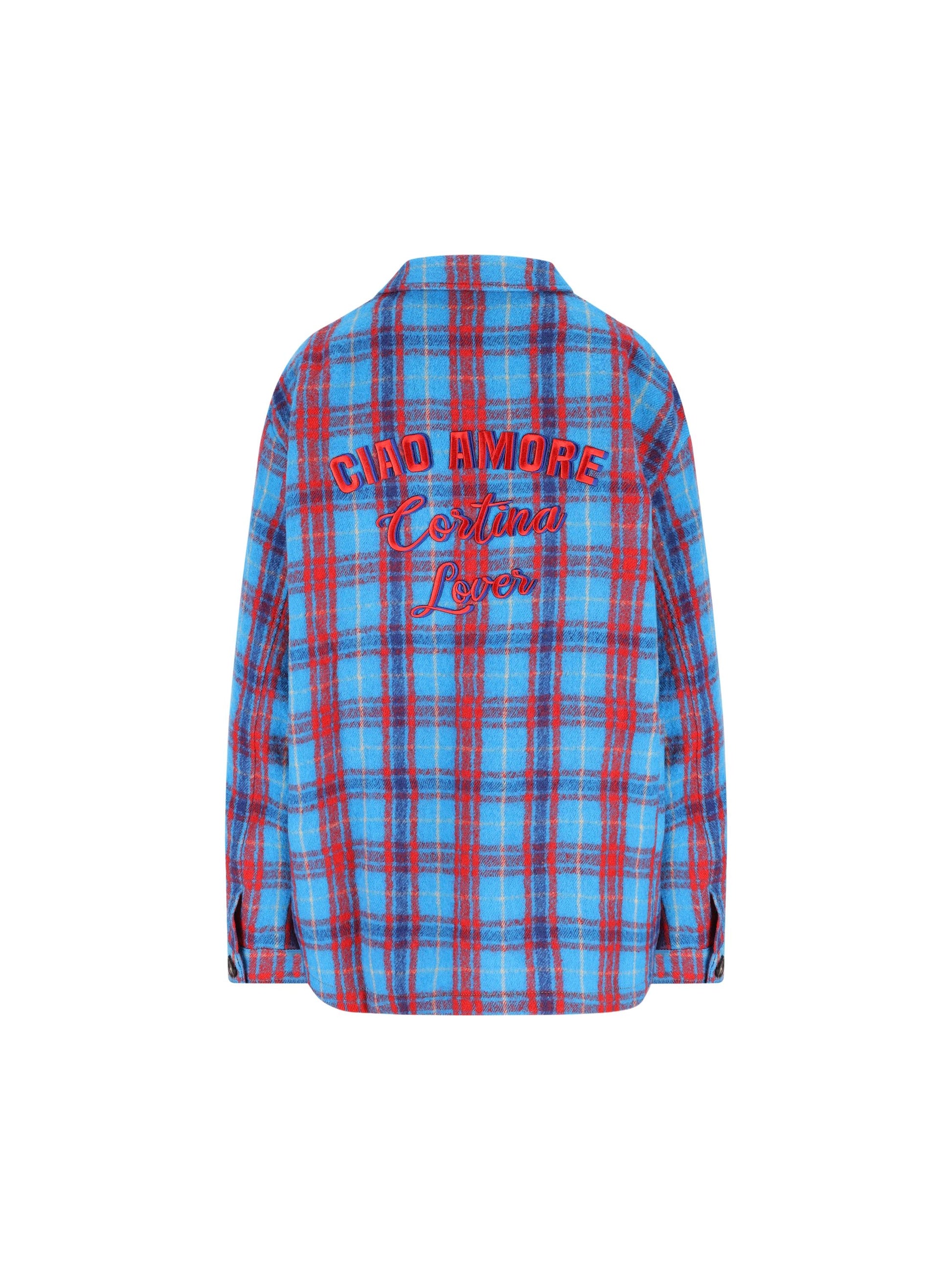 Giacca in lana vergine check "Ciao Amore Cortina Lover" F25TT1133K 11 GIADA BENINCASA 