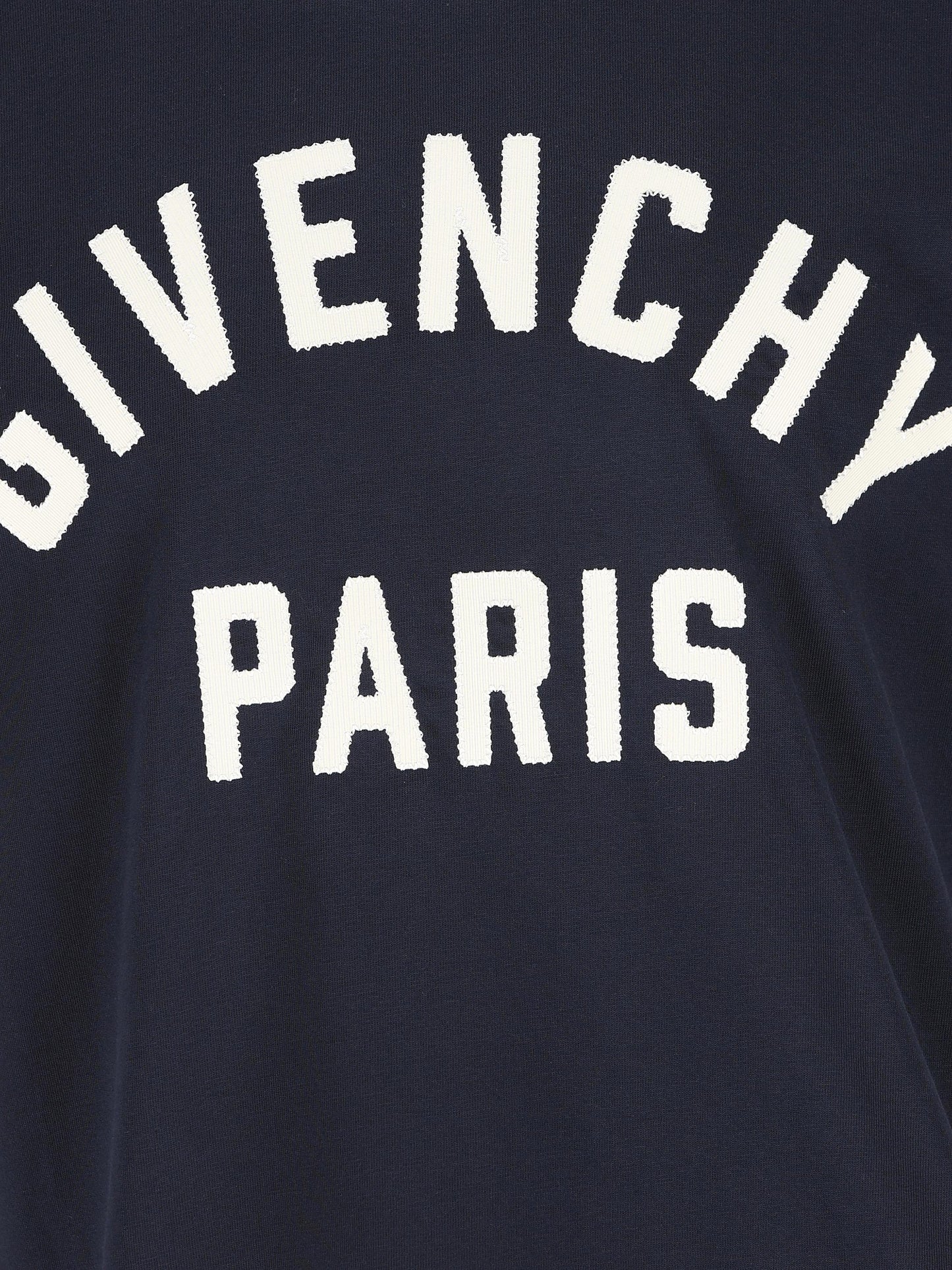 T-shirt GIVENCHY Paris in cotone blu navy e bianco BM71NK3YRS 411 GIVENCHY 