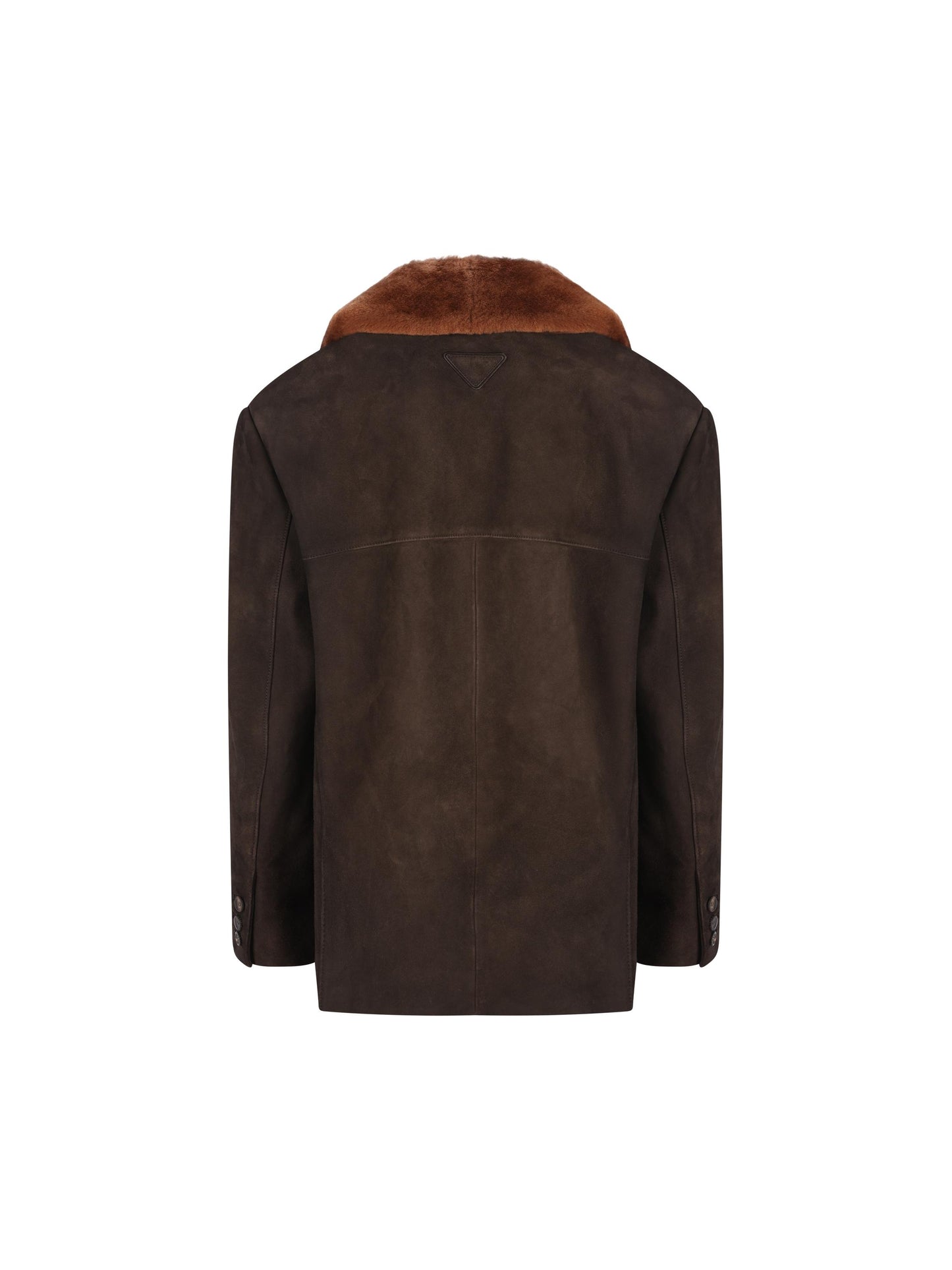 Caban in pelle scamosciata e montone 56A222 1V97F0192 PRADA 