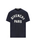 T-shirt GIVENCHY Paris in cotone blu navy e bianco BM71NK3YRS 411 GIVENCHY 